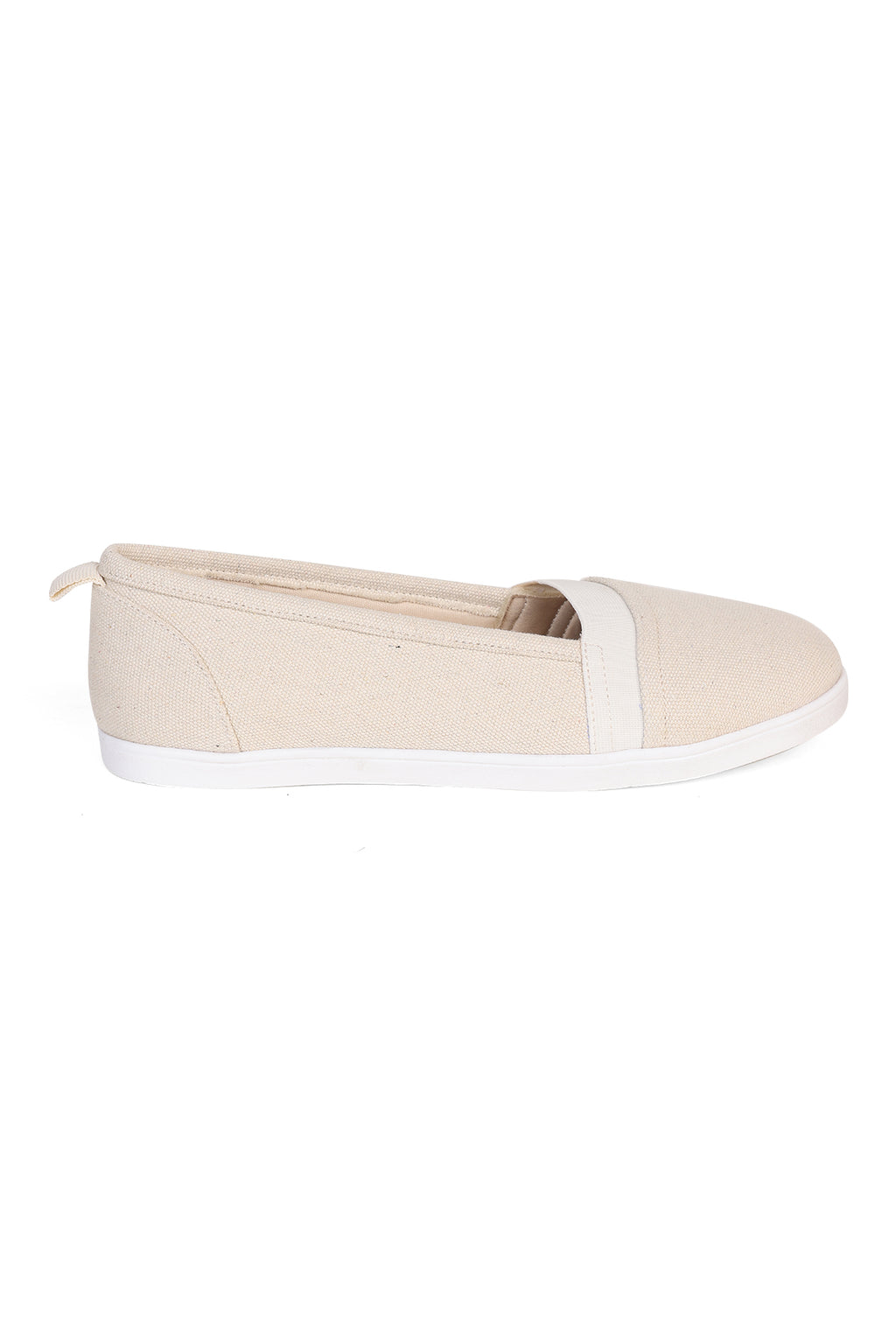 Off White Textured Ballerinas for Women - Image 2