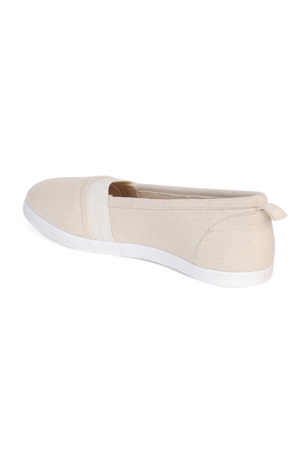 Off White Textured Ballerinas for Women - Image 4