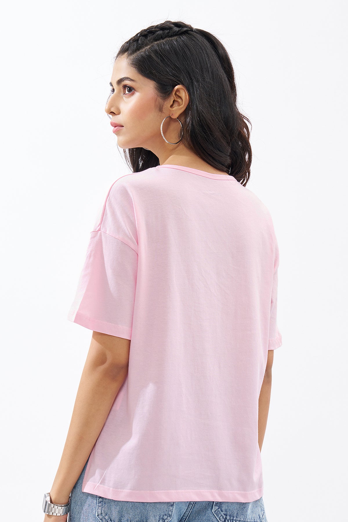 Pink Slogan Graphic T-Shirt for Women - Image 5