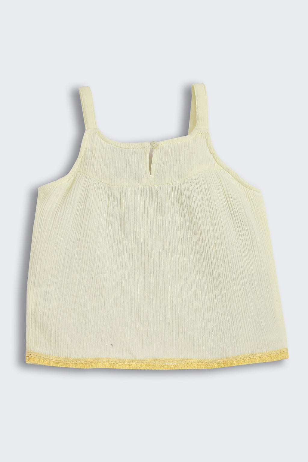 Yellow Shoulder Straps Sleeves Regular Fit Tops for Girls - Image 3