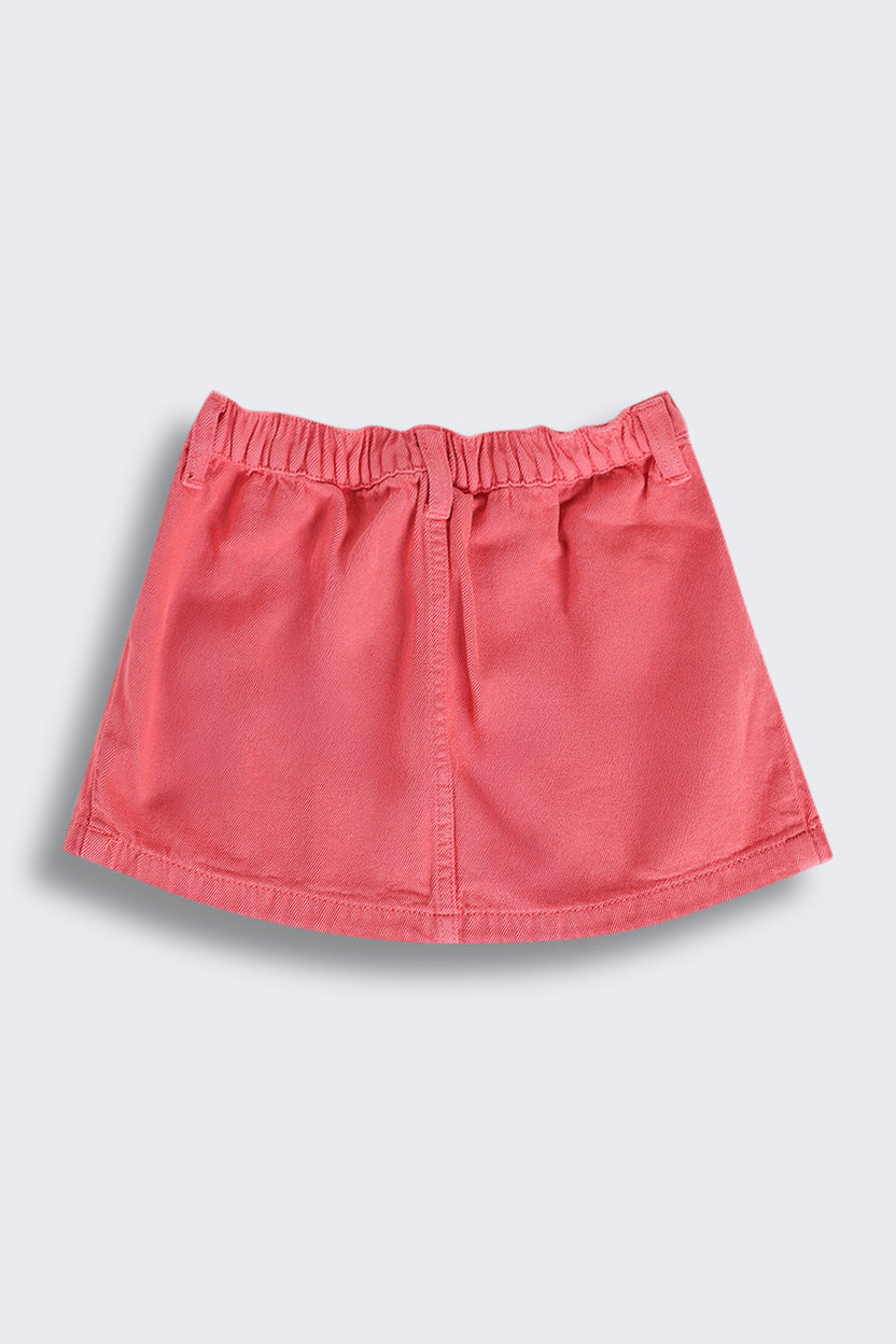 Coral Pleated Skirt for Girls - Image 3