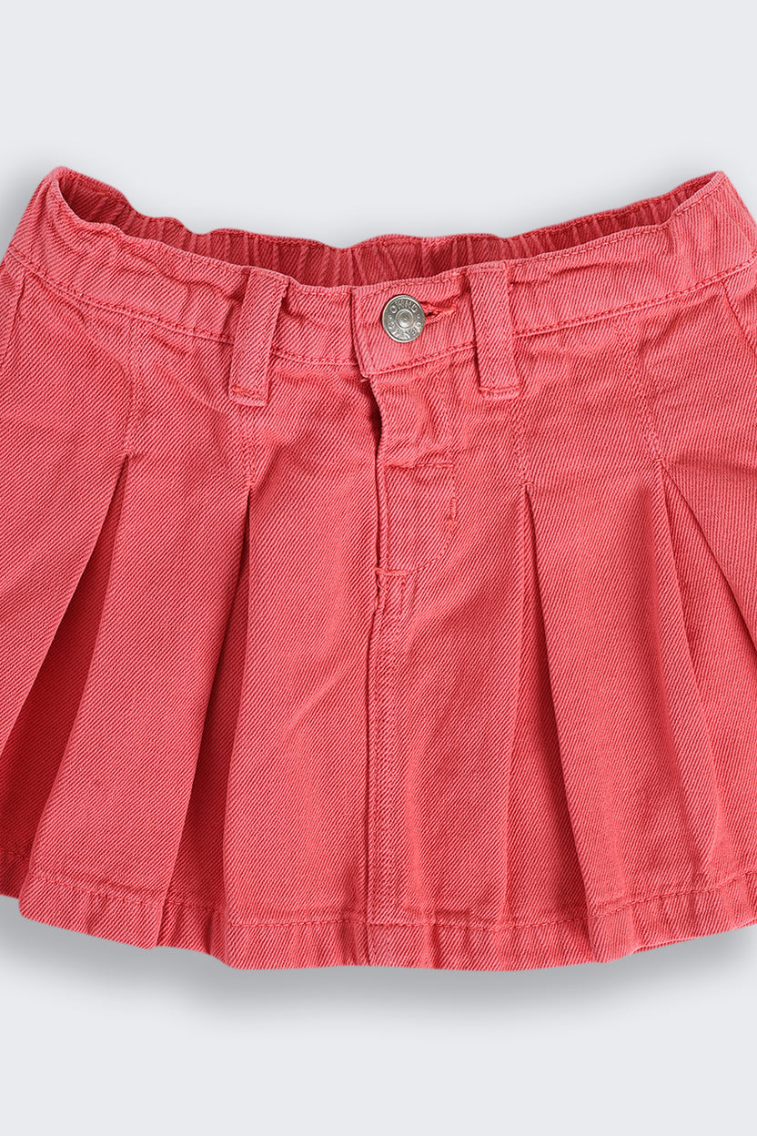 Coral Pleated Skirt for Girls - Image 5