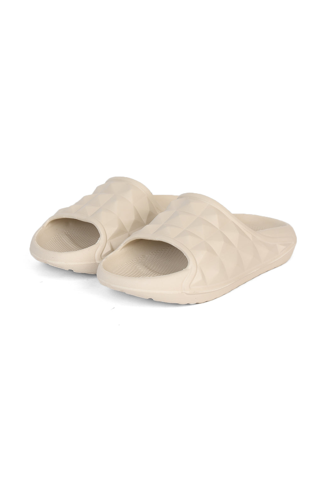 Beige Textured Pool Slides for Women - Image 5