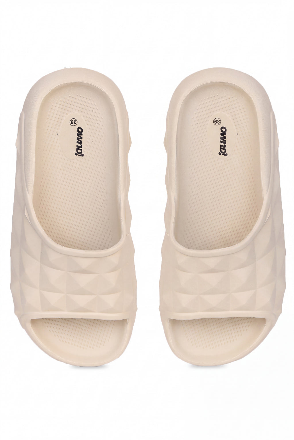 Beige Textured Pool Slides for Women - Image 6