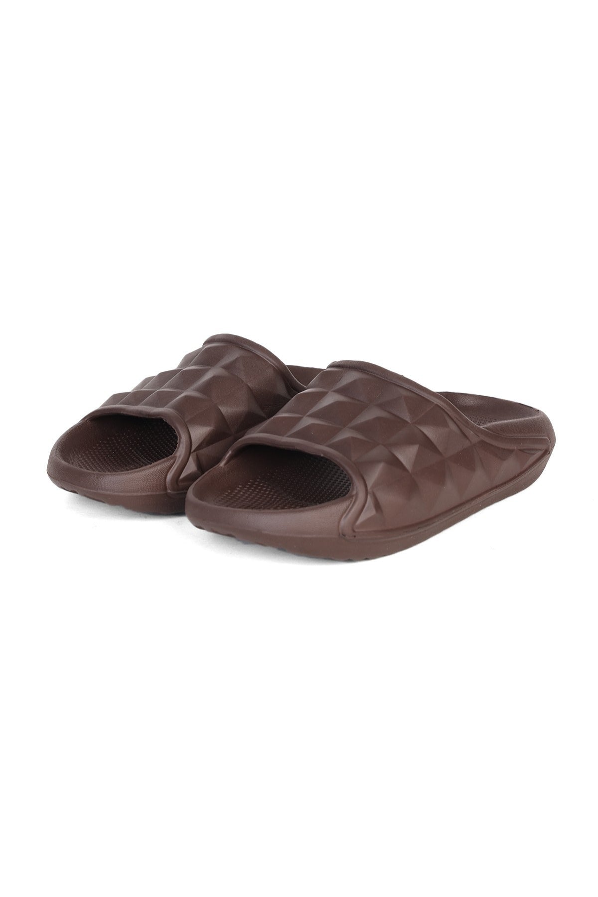 Brown Textured Pool Slides for Women - Image 5