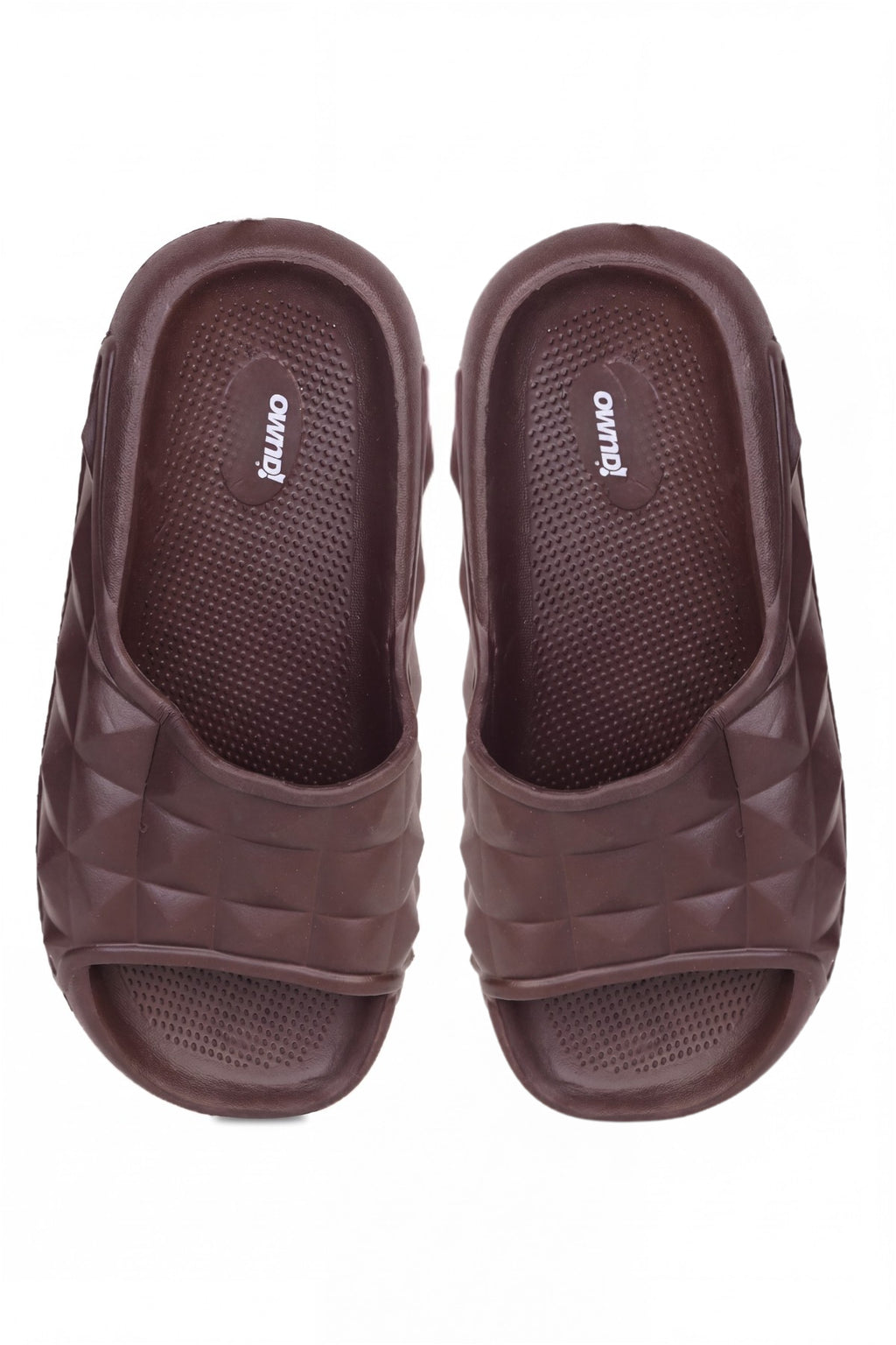 Brown Textured Pool Slides for Women - Image 6