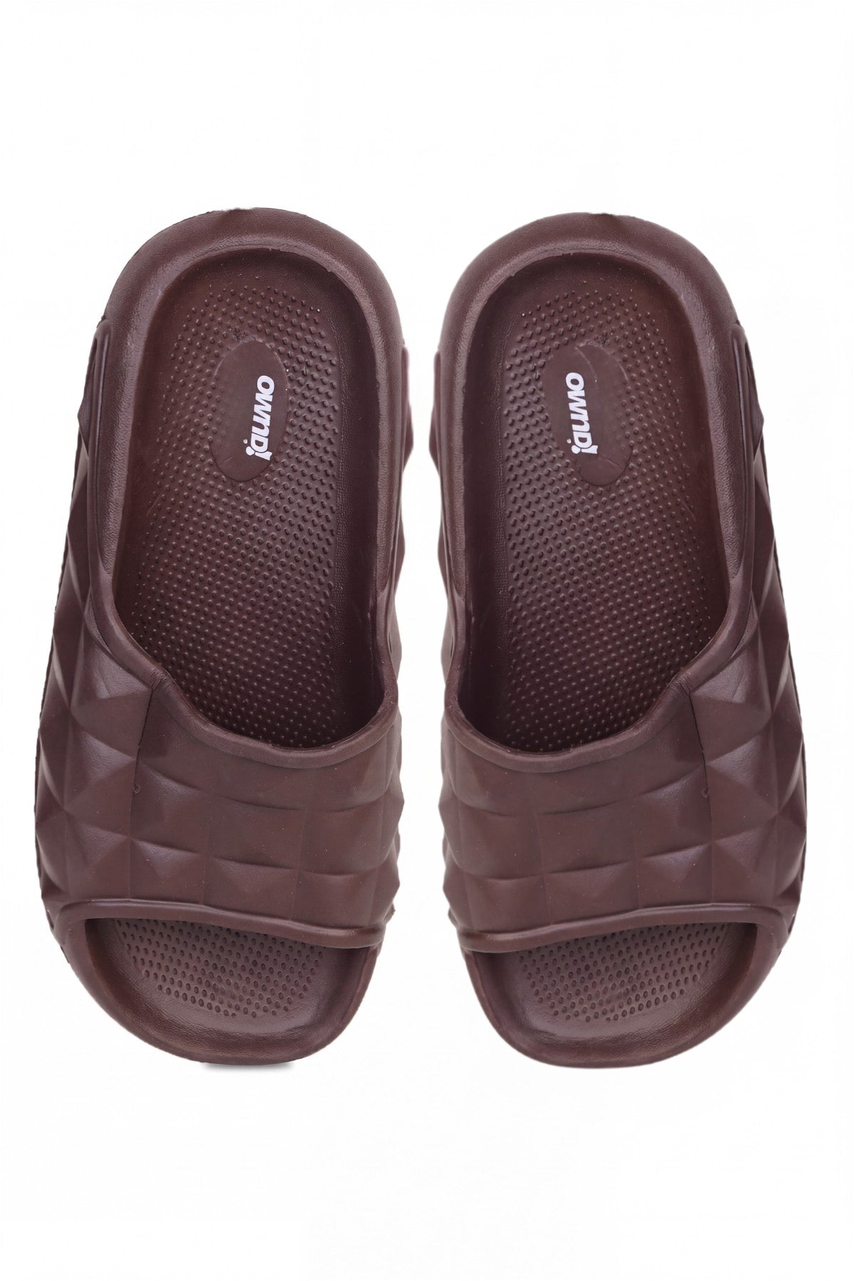 Brown Textured Pool Slides for Women - Image 6