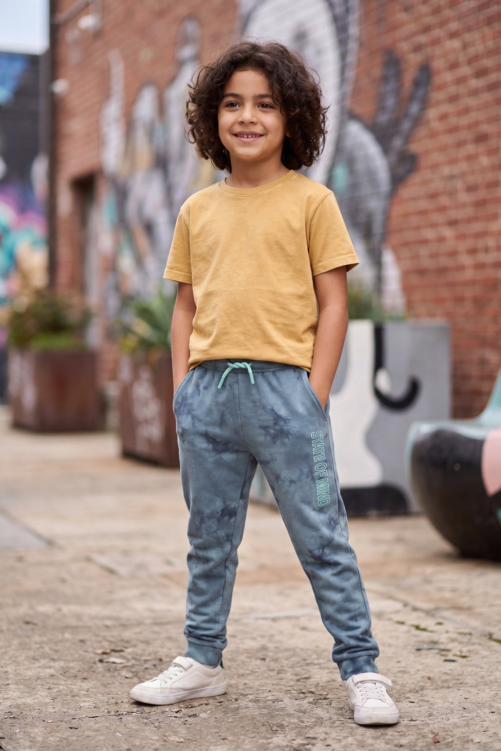 Blue Regular Fit Joggers for Boys - Image 1
