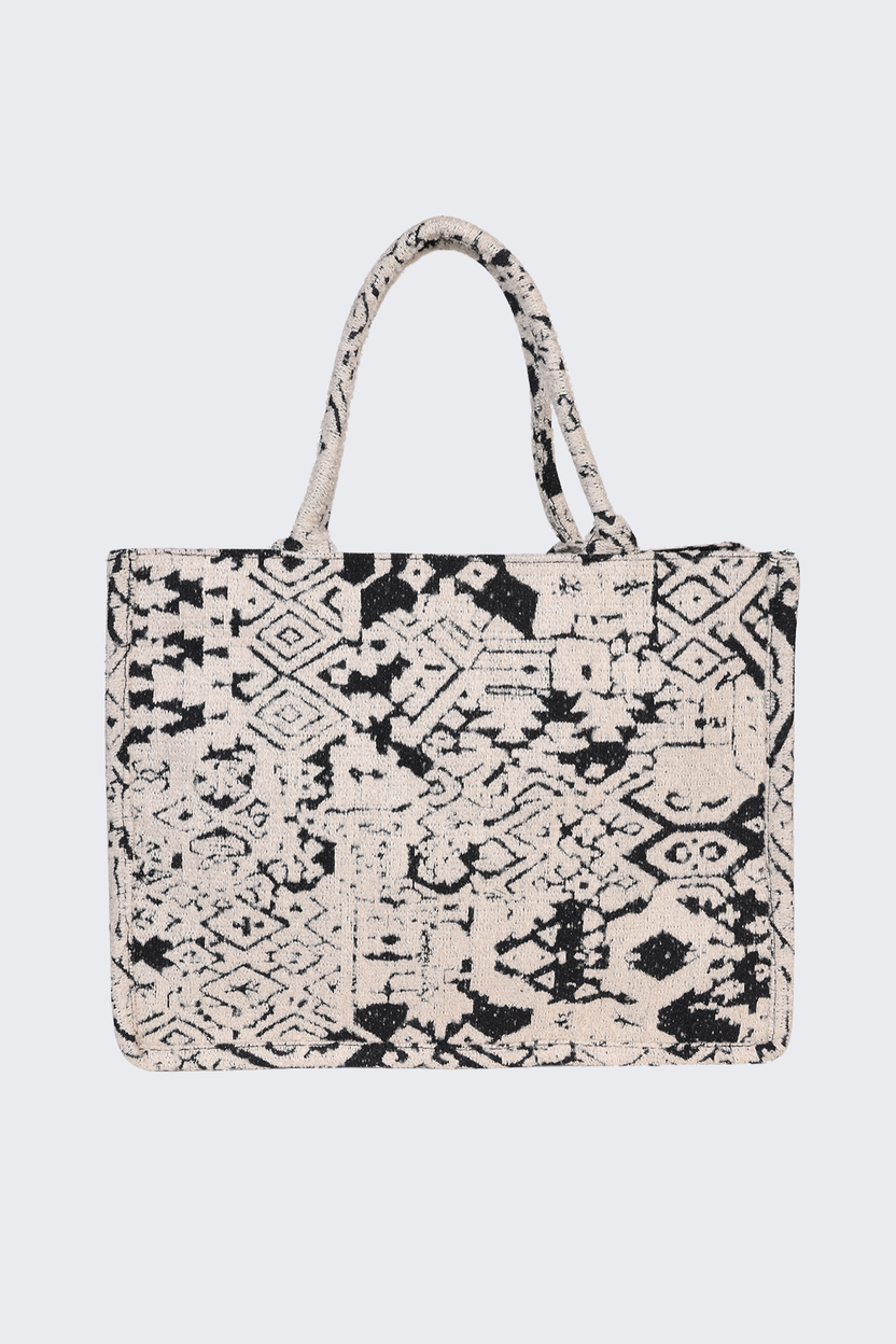 Black All - Over Printed Tote Bag For Women - Image 2