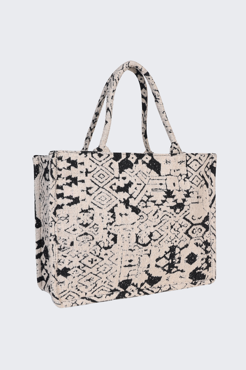Black All - Over Printed Tote Bag For Women - Image 3