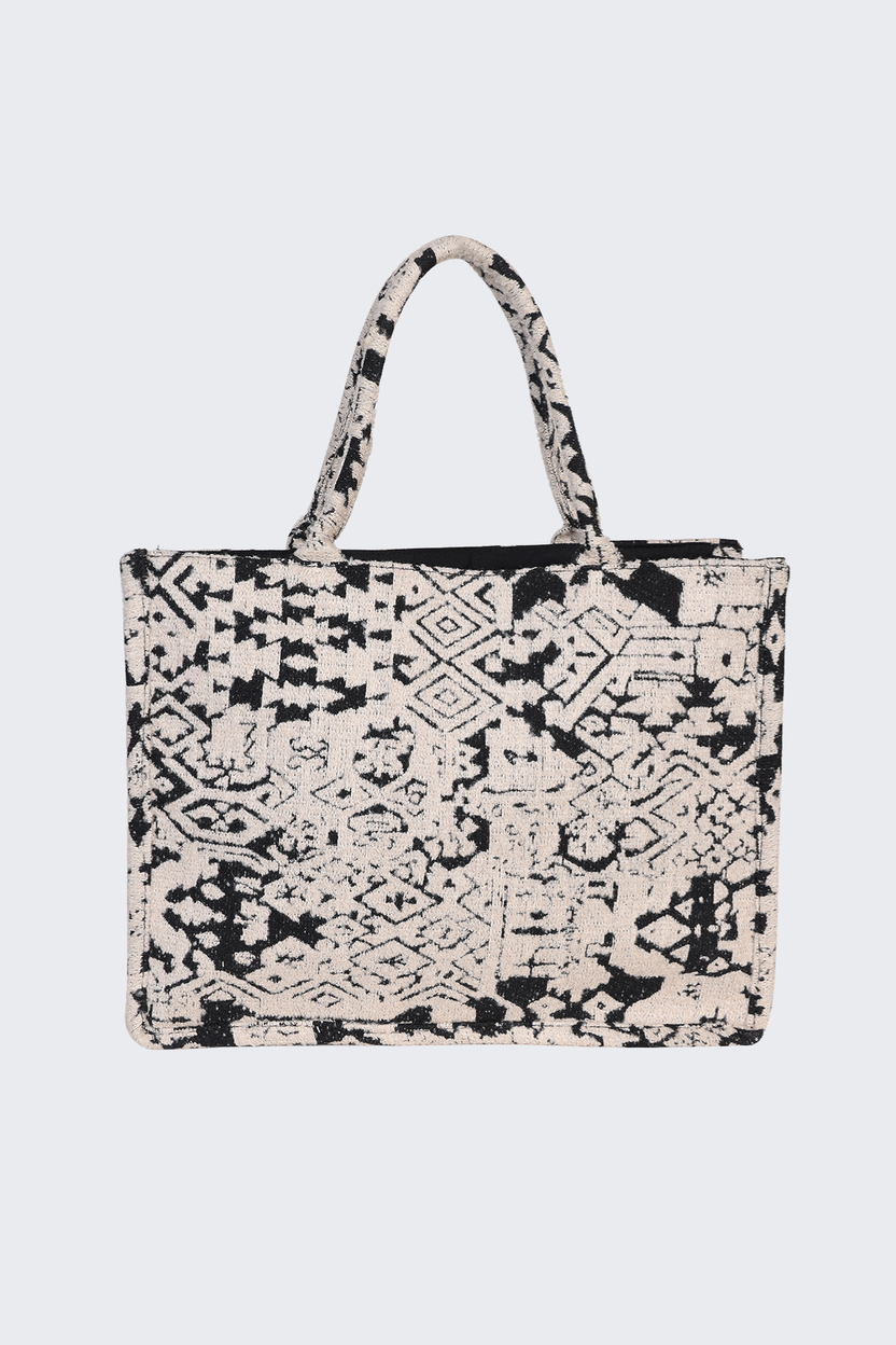 Black All - Over Printed Tote Bag For Women - Image 5