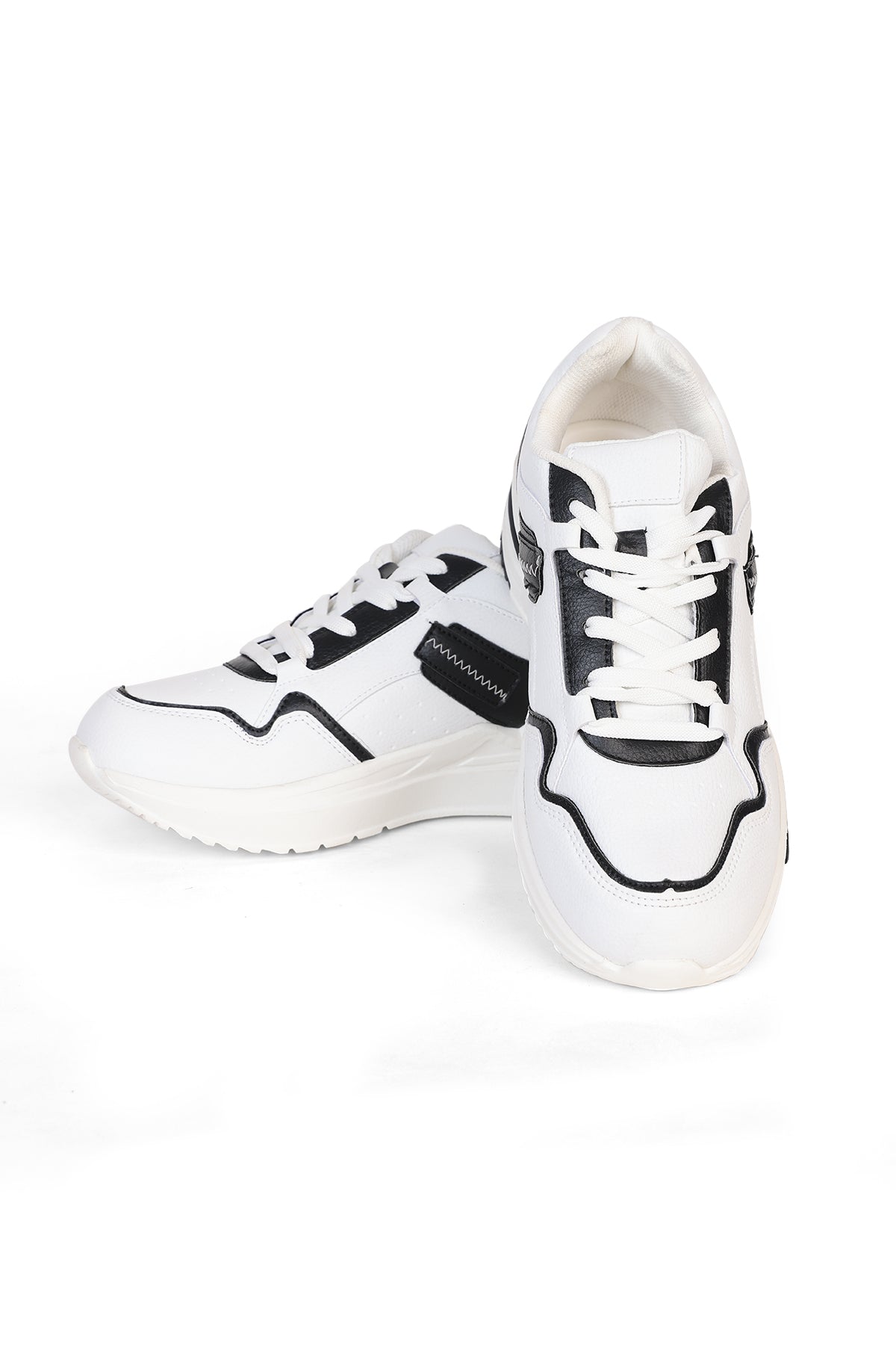 Black Colourblocked Sneakers for Men - Image 6