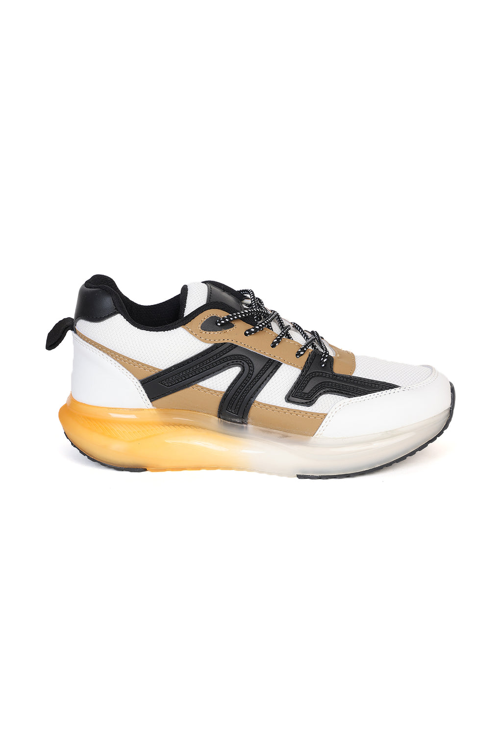 Off White Colourblocked Sneakers for Men - Image 2