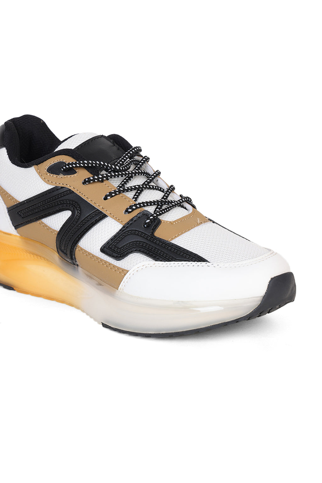 Off White Colourblocked Sneakers for Men - Image 3