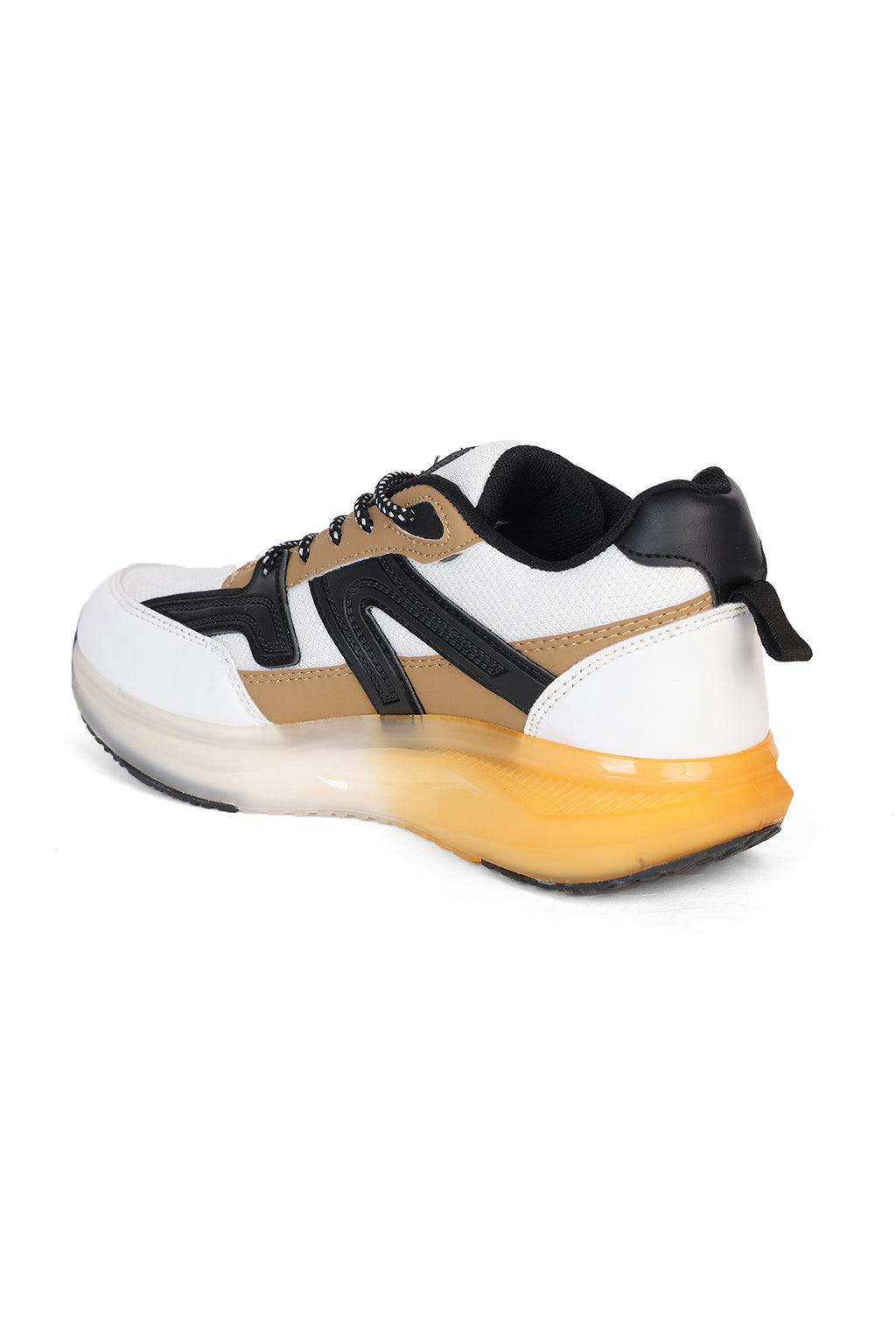 Off White Colourblocked Sneakers for Men - Image 4