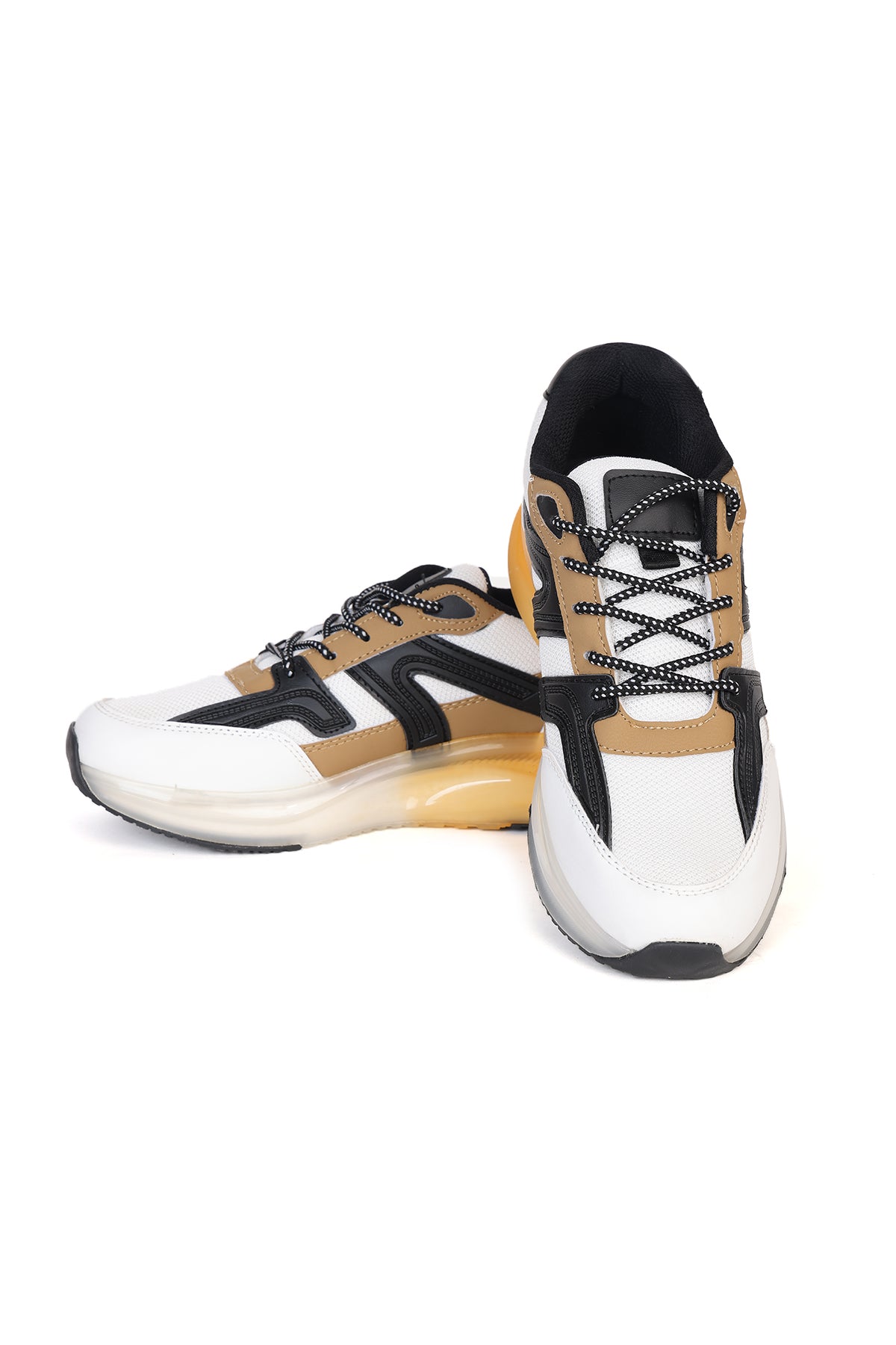 Off White Colourblocked Sneakers for Men - Image 5