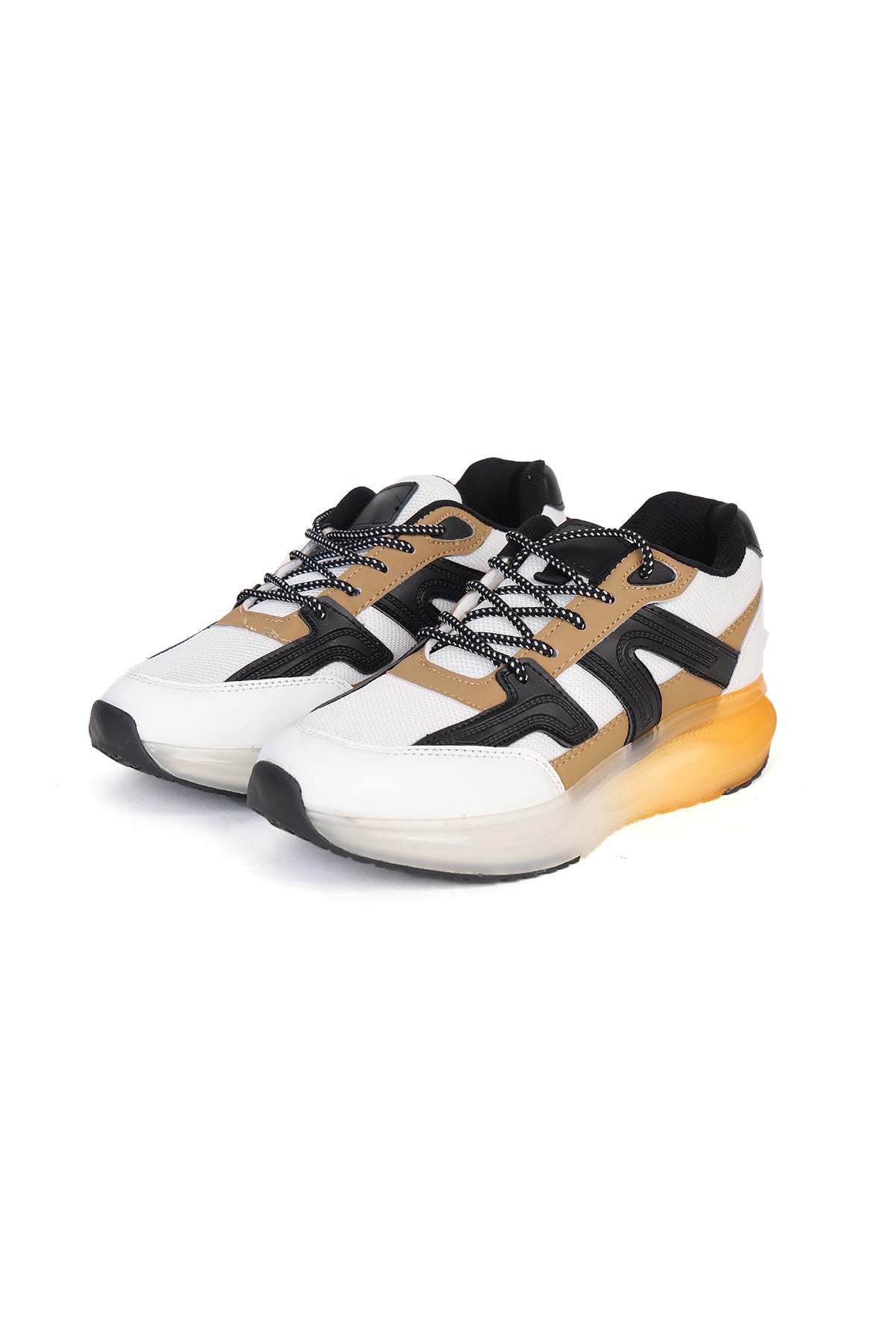 Off White Colourblocked Sneakers for Men - Image 6