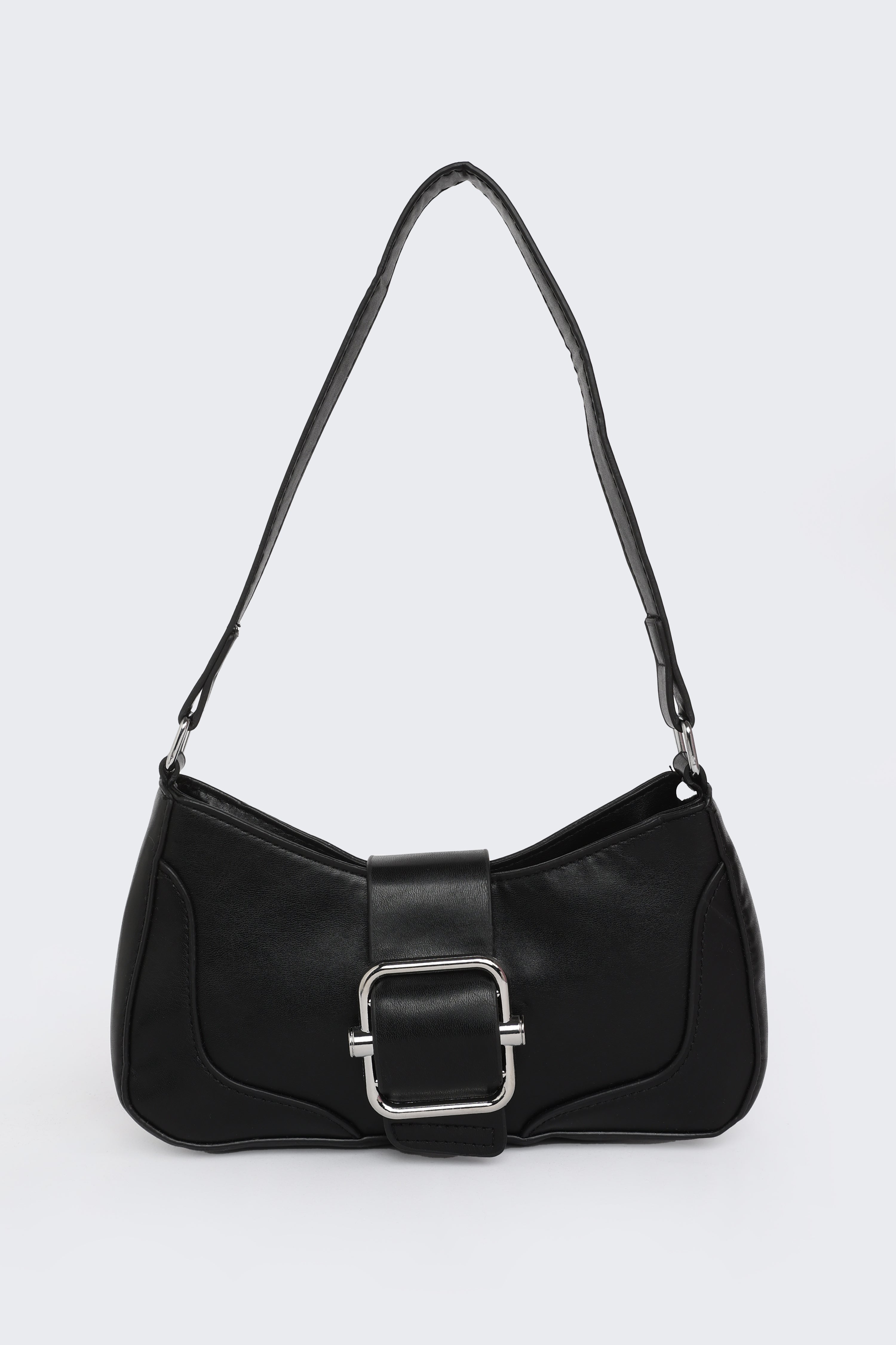 Black Solid Shoulder Bags for Women - Image 2