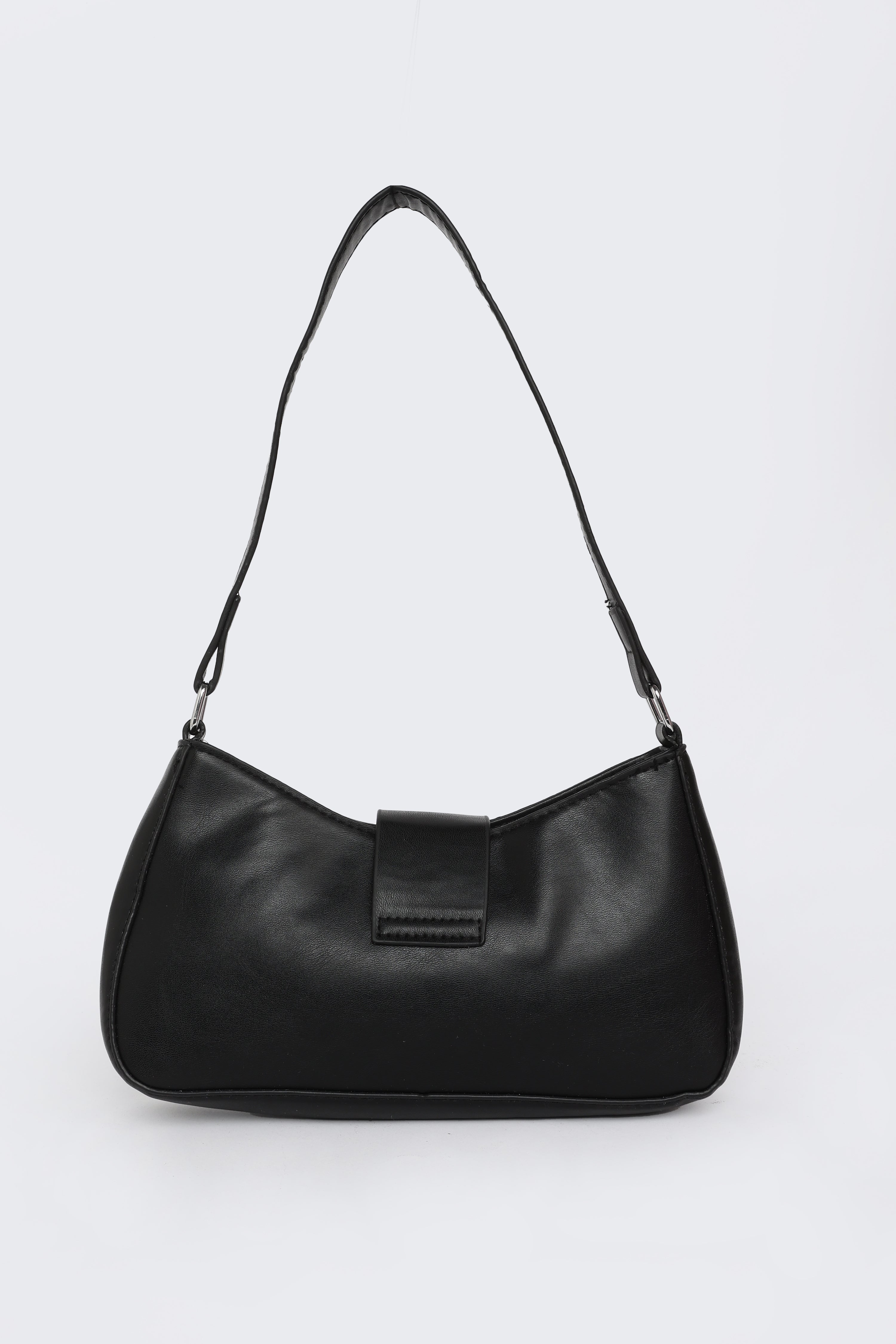 Black Solid Shoulder Bags for Women - Image 6