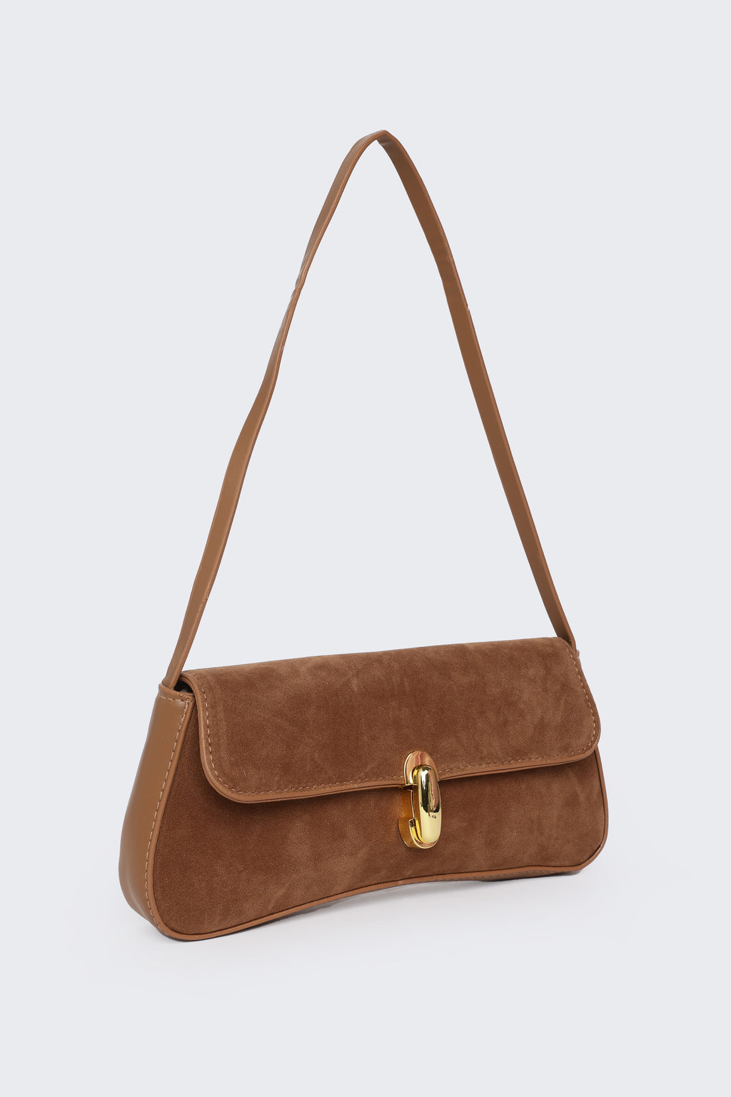 Tan Solid Shoulder Bag for Women - Image 3