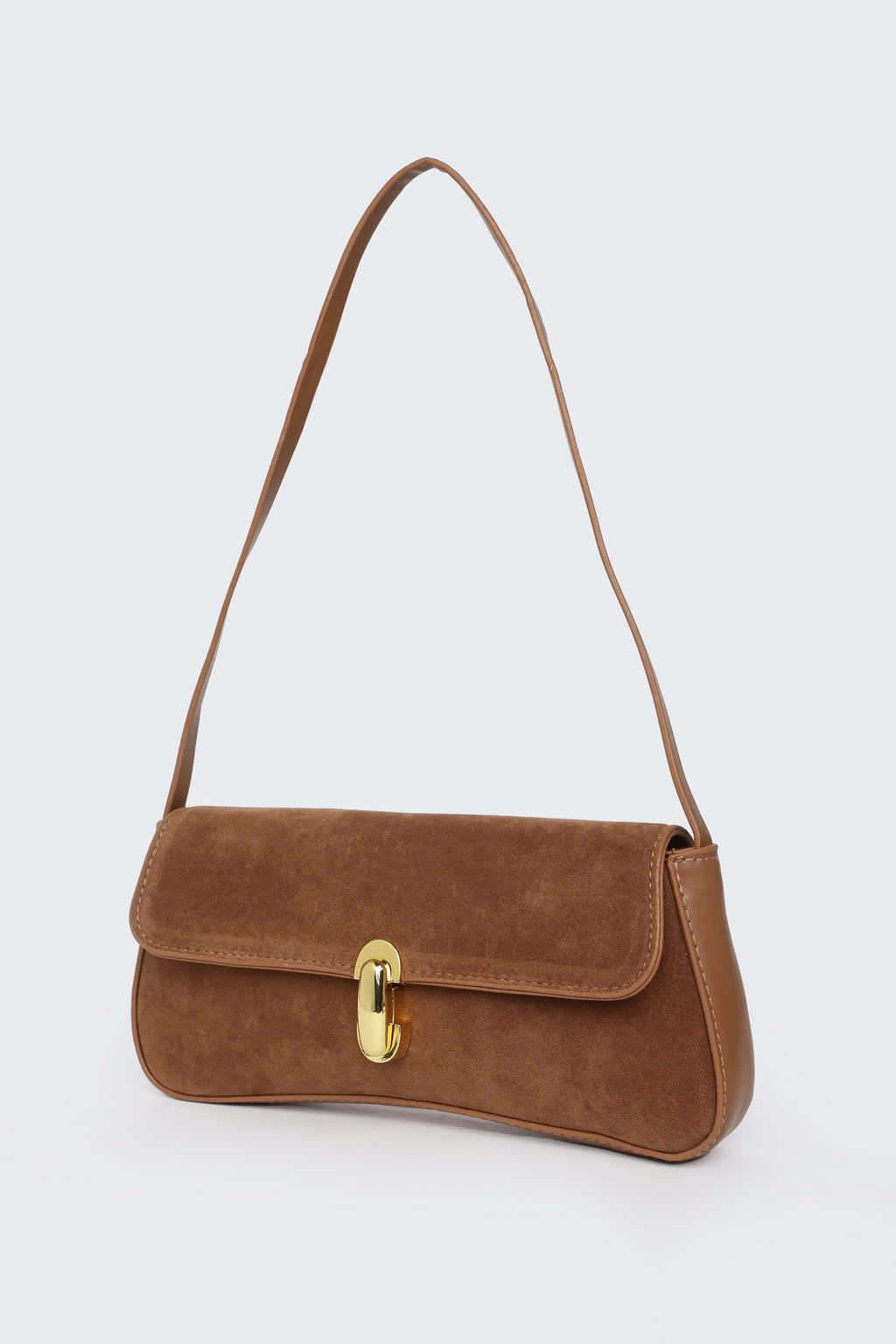 Tan Solid Shoulder Bag for Women - Image 4