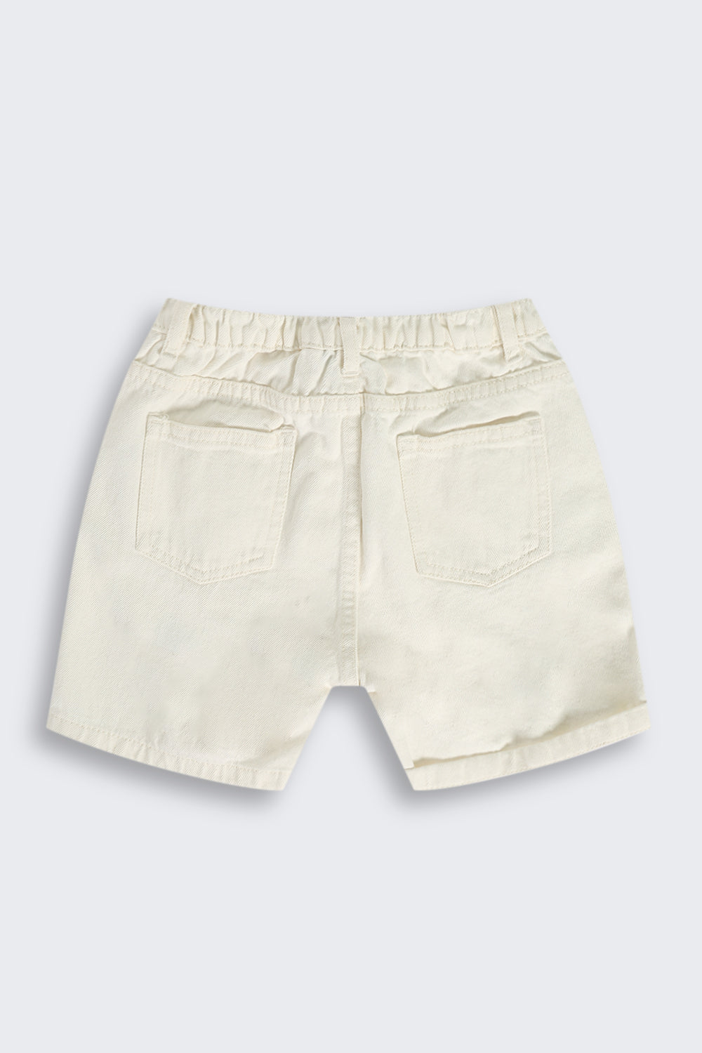 White Strawberry Placement Print Shorts with Four Pockets for Girls - Image 3