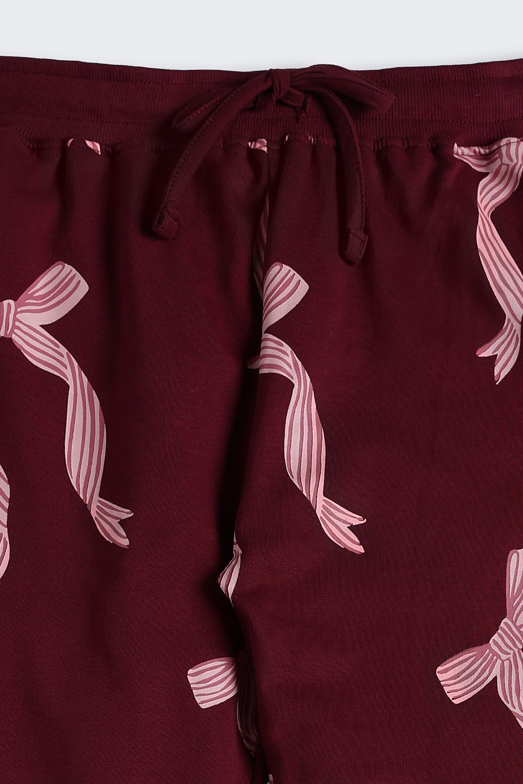 Maroon Regular Fit Joggers For Tweens Girls - Image 5