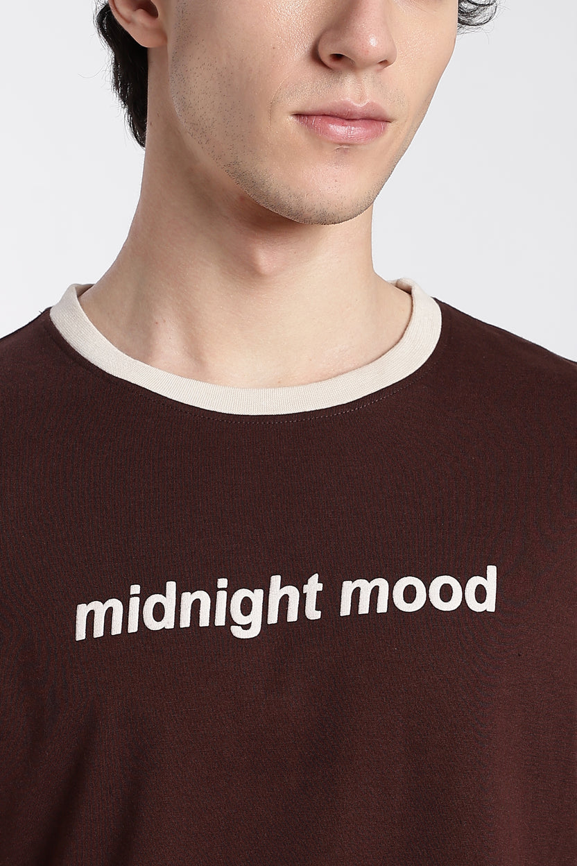 Chocolate Letter Regular Fit T-Shirt For Men - Image 3