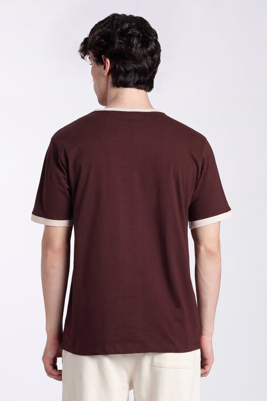 Chocolate Letter Regular Fit T-Shirt for Men - Image 5