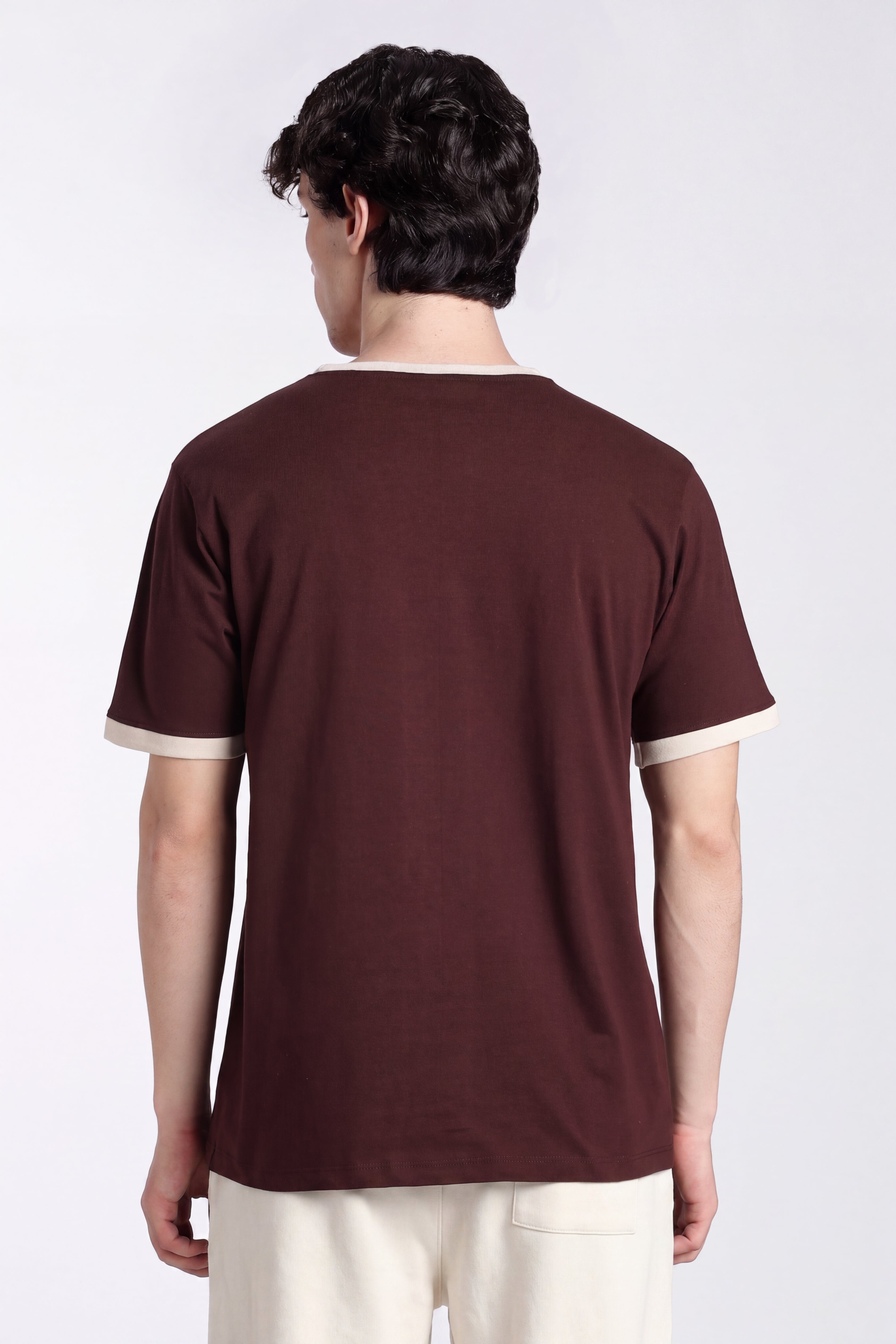 Chocolate Letter Regular Fit T-Shirt for Men - Image 5