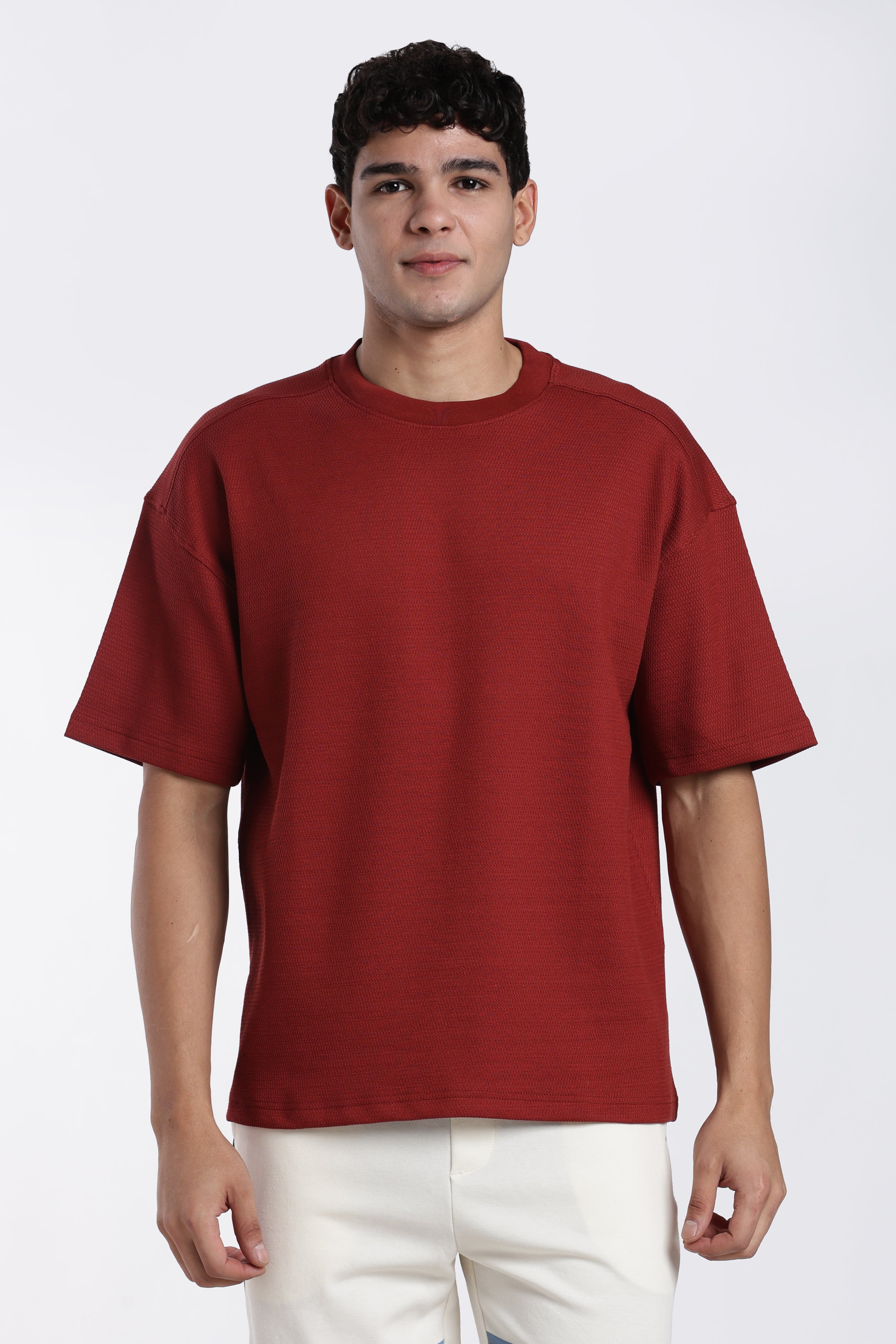 Red Oversized Fit T-Shirt for Men - Image 2