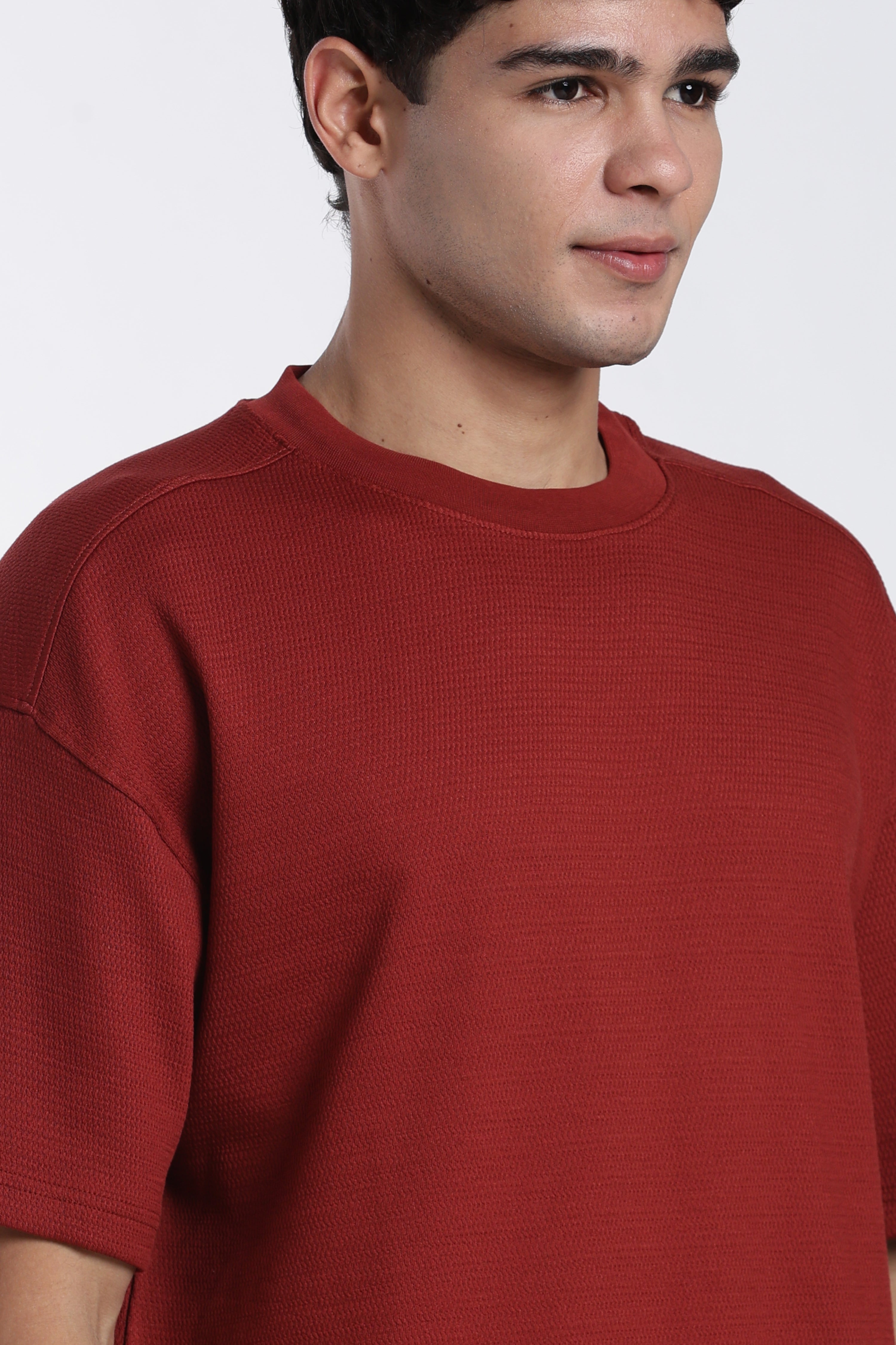 Red Oversized Fit T-Shirt for Men - Image 3