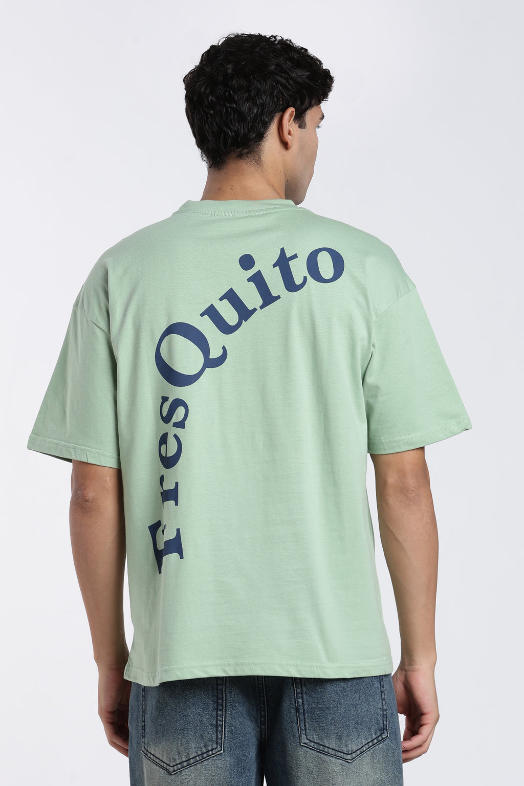 Green Graphic Oversized Fit T-Shirt for Men - Image 5