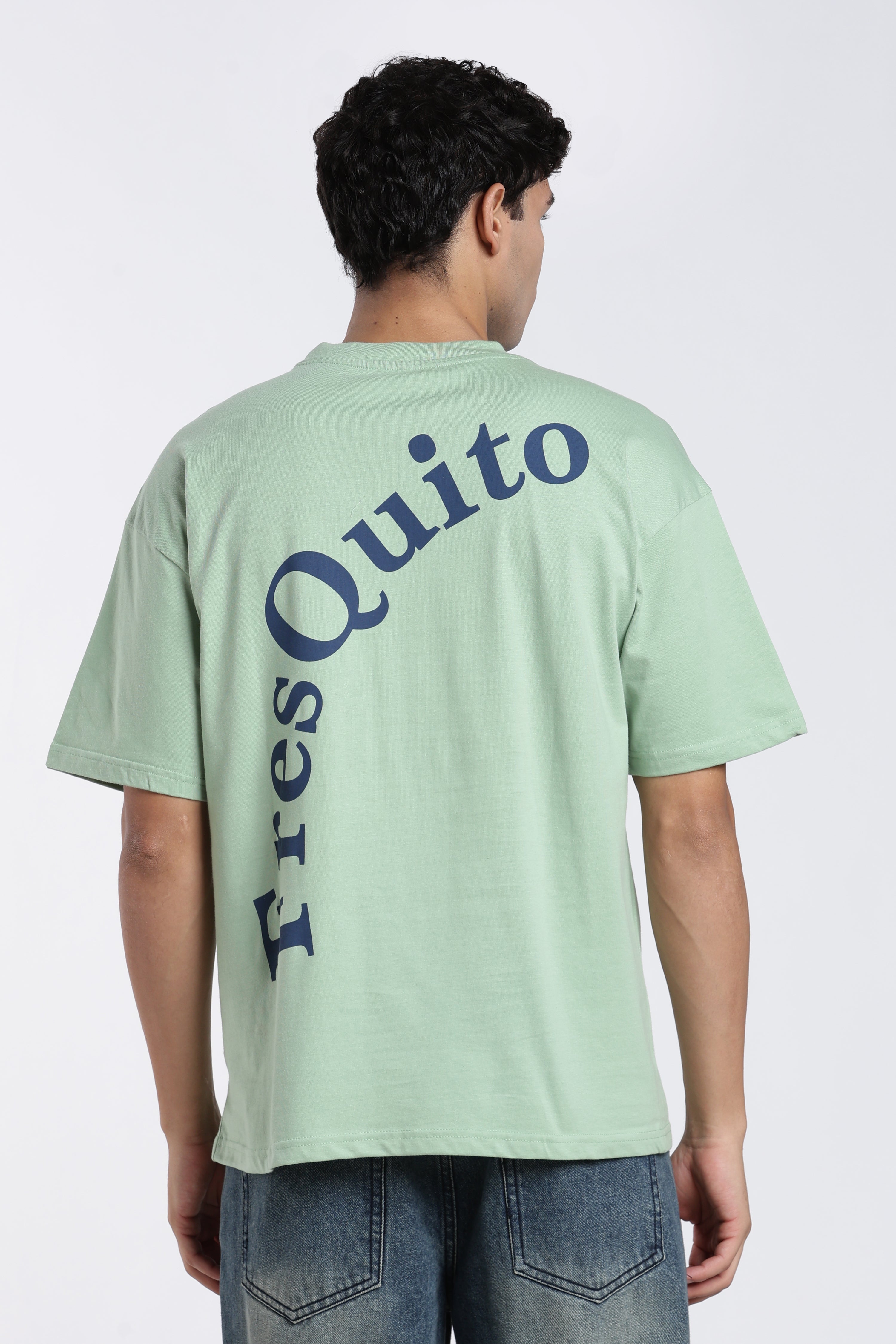 Green Graphic Oversized Fit T-Shirt for Men - Image 5