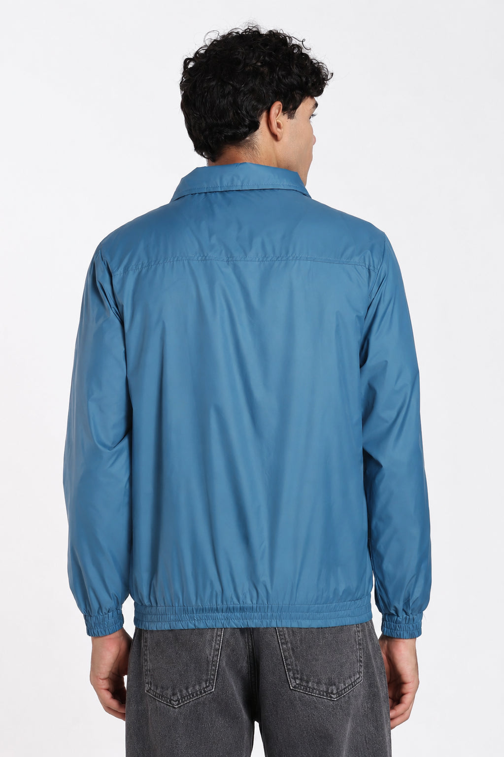 Teal Regular Fit Jacket for Men - Image 5