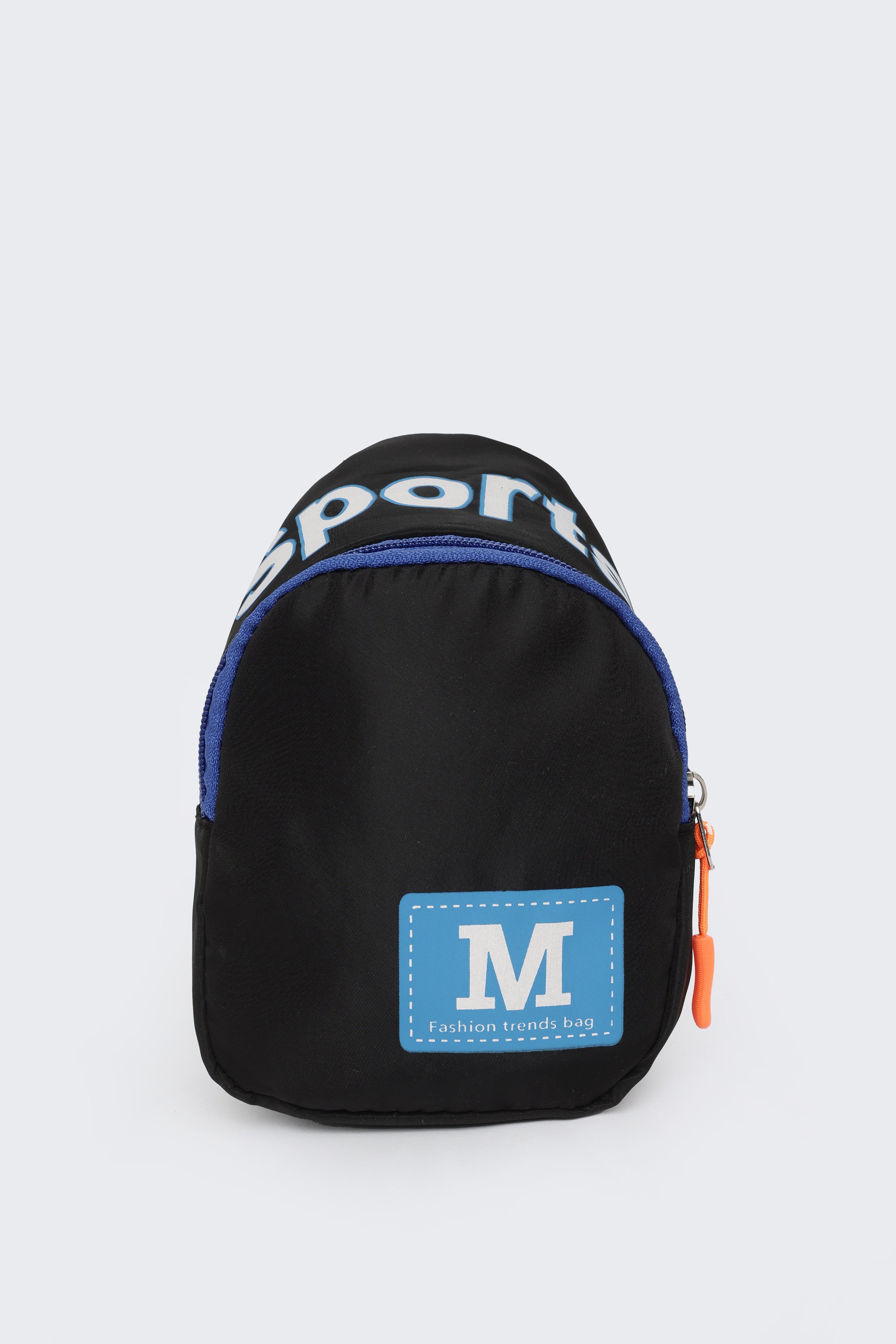Black Typographic Backpack for Boys - Image 2