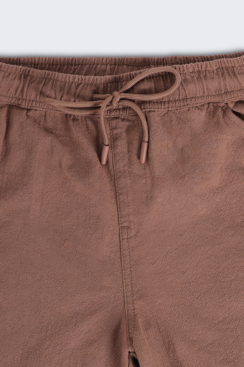 Brown Solid Regular Fit Shorts - Image 5