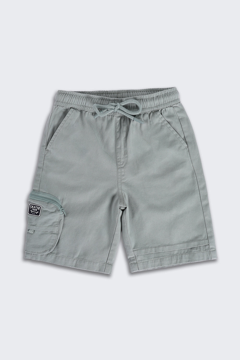 Olive Solid Regular Fit Shorts - Image 2