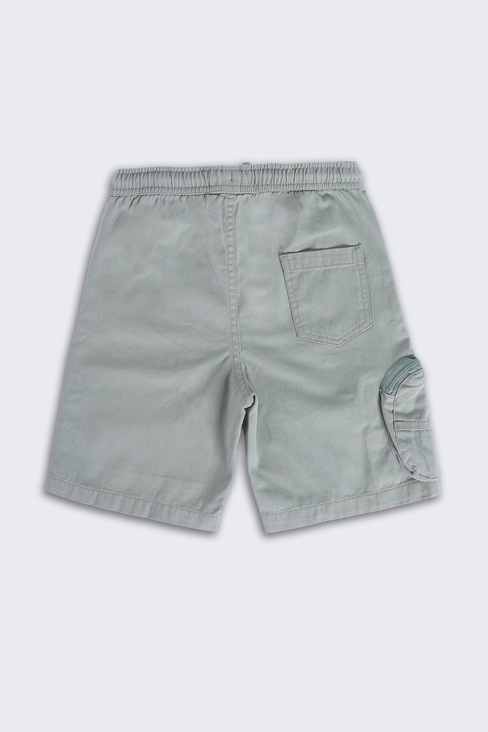 Olive Solid Regular Fit Shorts - Image 3