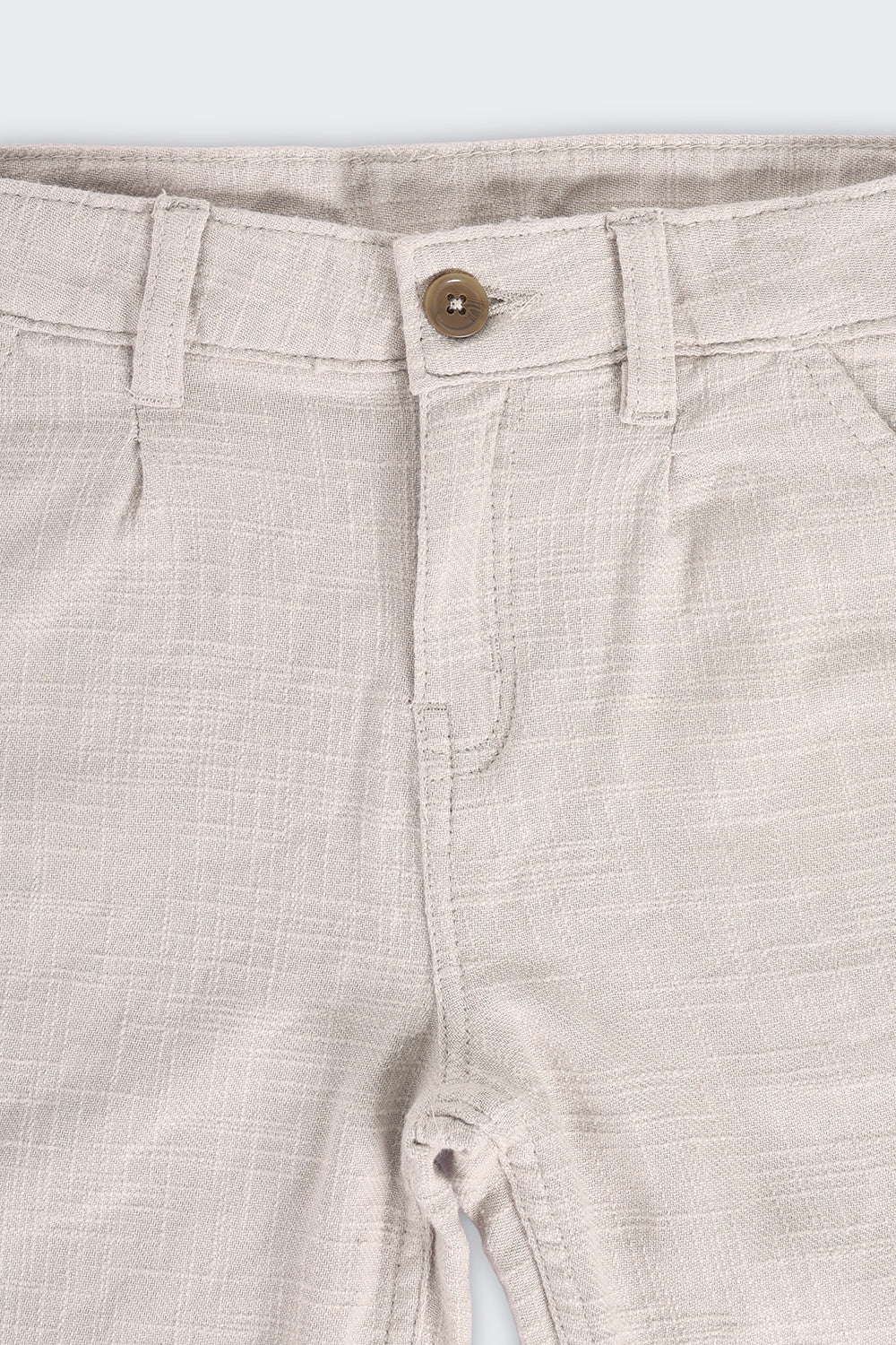 Grey Solid Regular Fit Shorts for Boys - Image 5