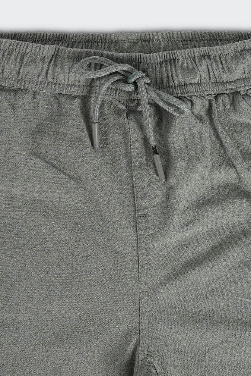 Teal Solid Regular Fit Shorts - Image 4