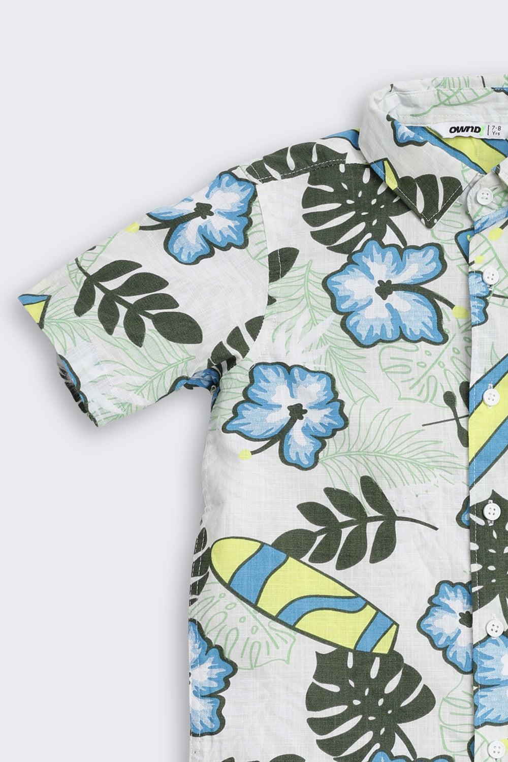 Multi-coloured Tropial Printed Regular Fit Shirt for Boys - Image 4