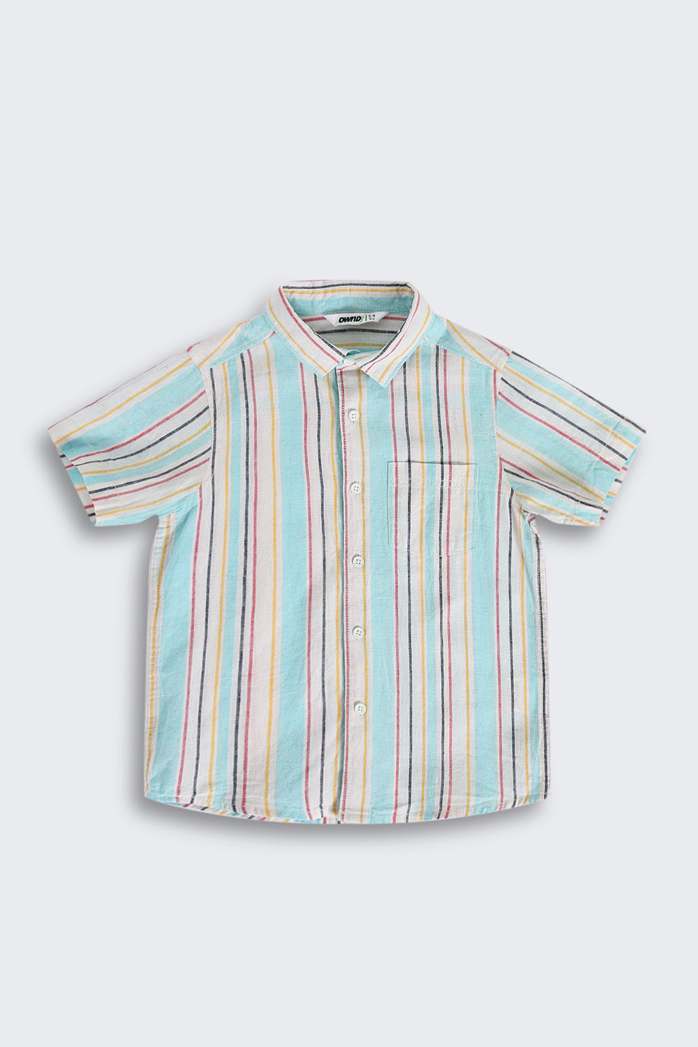 Blue Striped Cotton Shirt for Boys - Image 2
