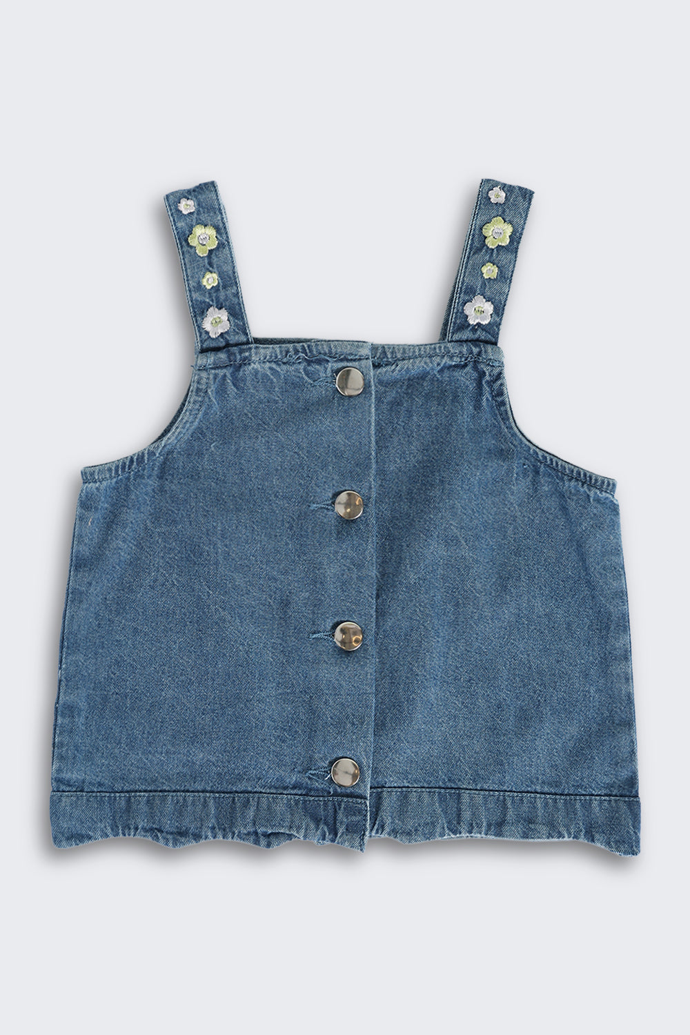 Light Blue Cotton Regular Fit Jacket For Girls - Image 2