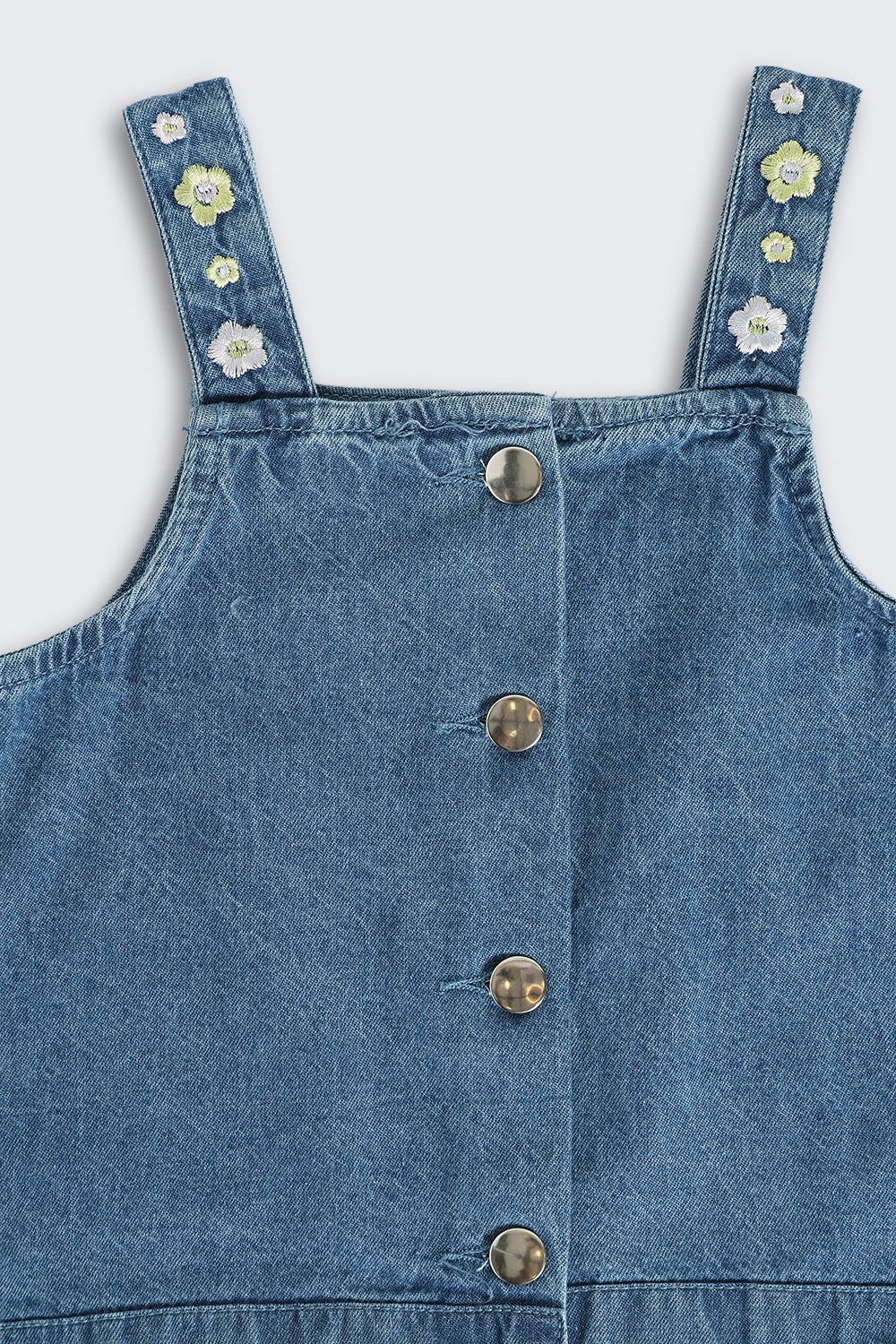 Light Blue Cotton Regular Fit Jacket For Girls - Image 4