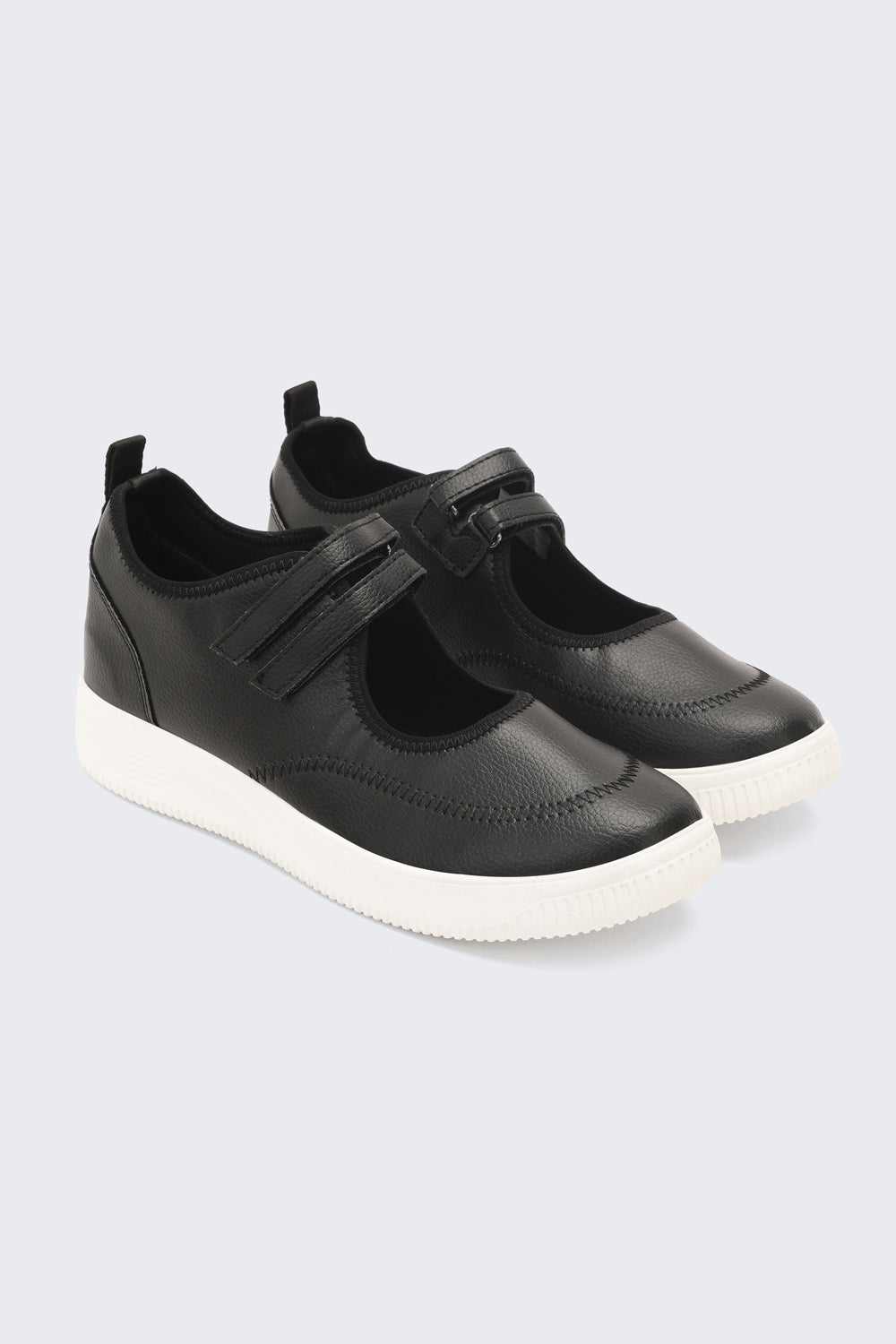 Black Solid Sneakers for Women - Image 5