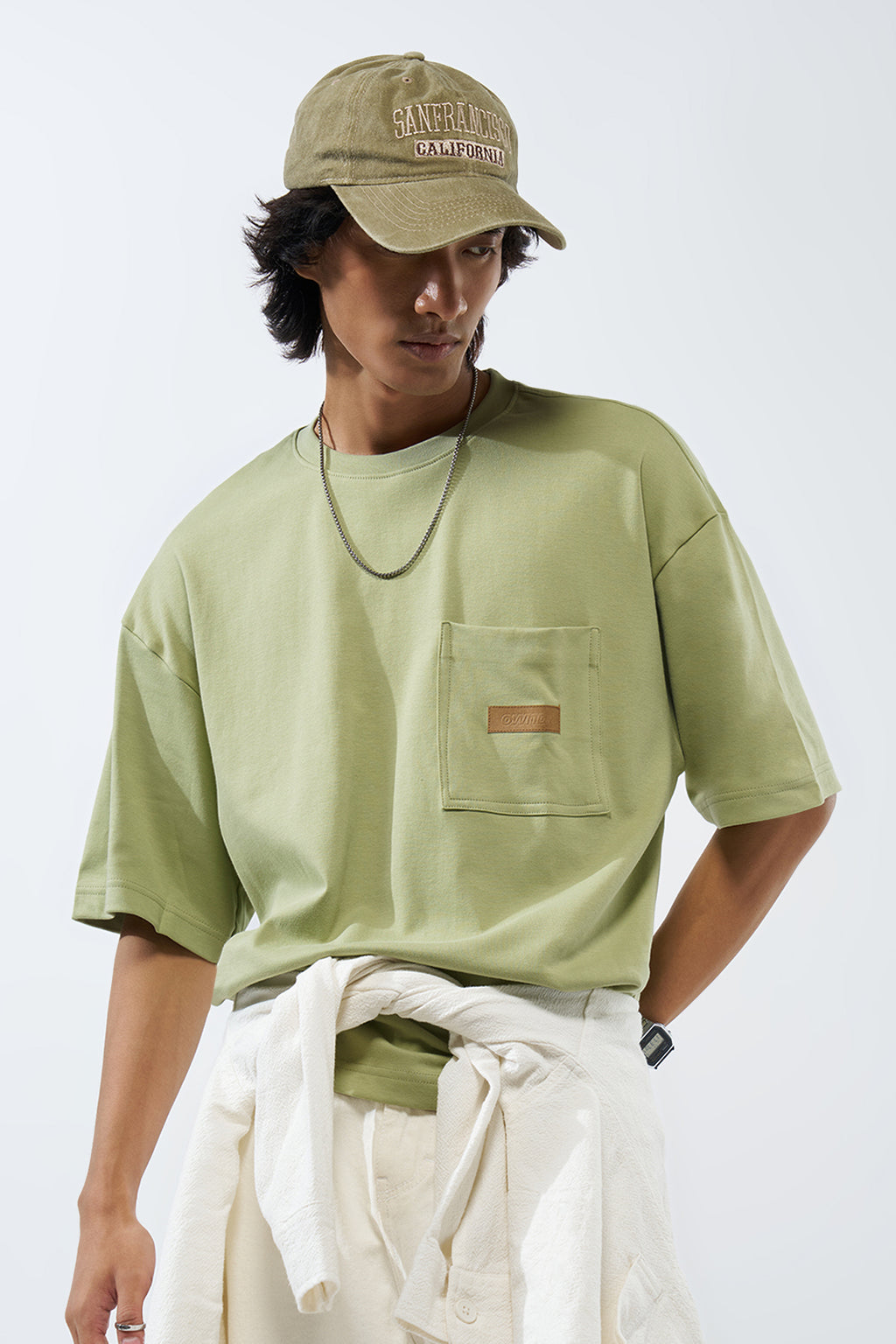 Green Solid Regular Fit T-Shirt for Men - Image 1