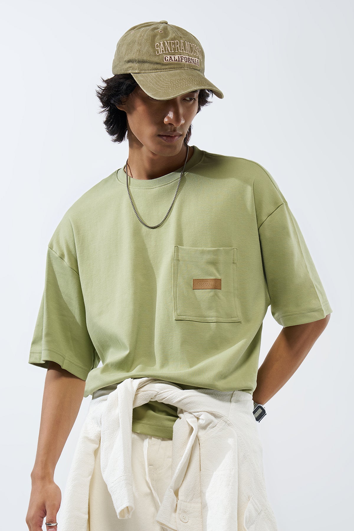 Green Solid Regular Fit T-Shirt for Men - Image 1