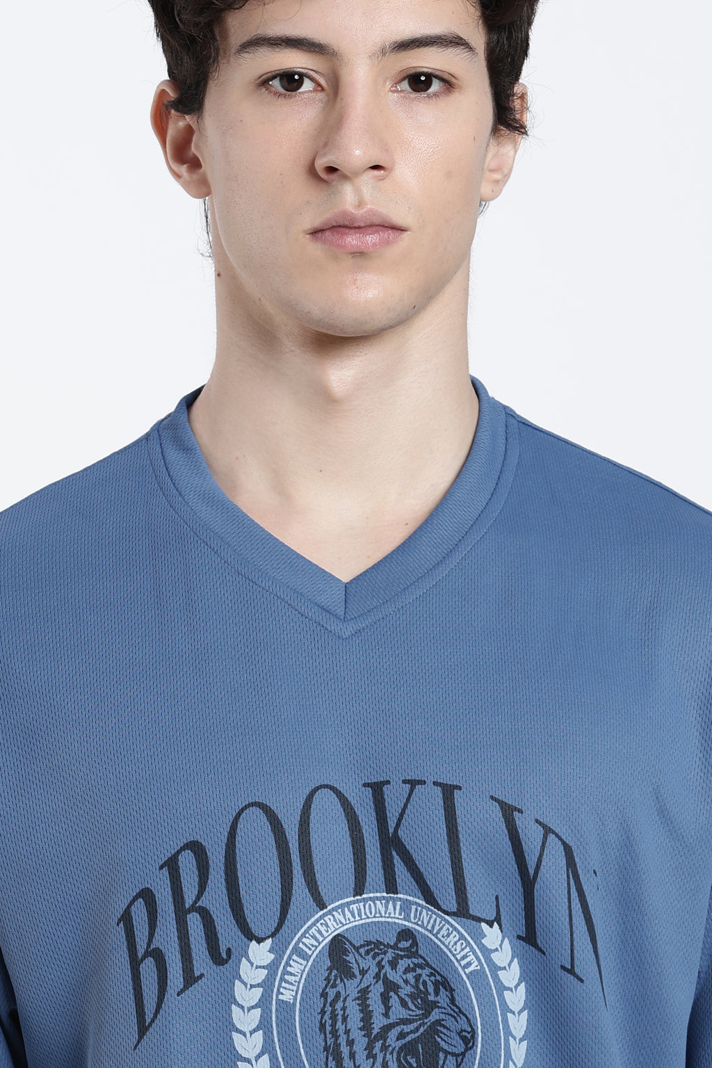 Blue Graphic Oversized Fit T-Shirt for Men - Image 3