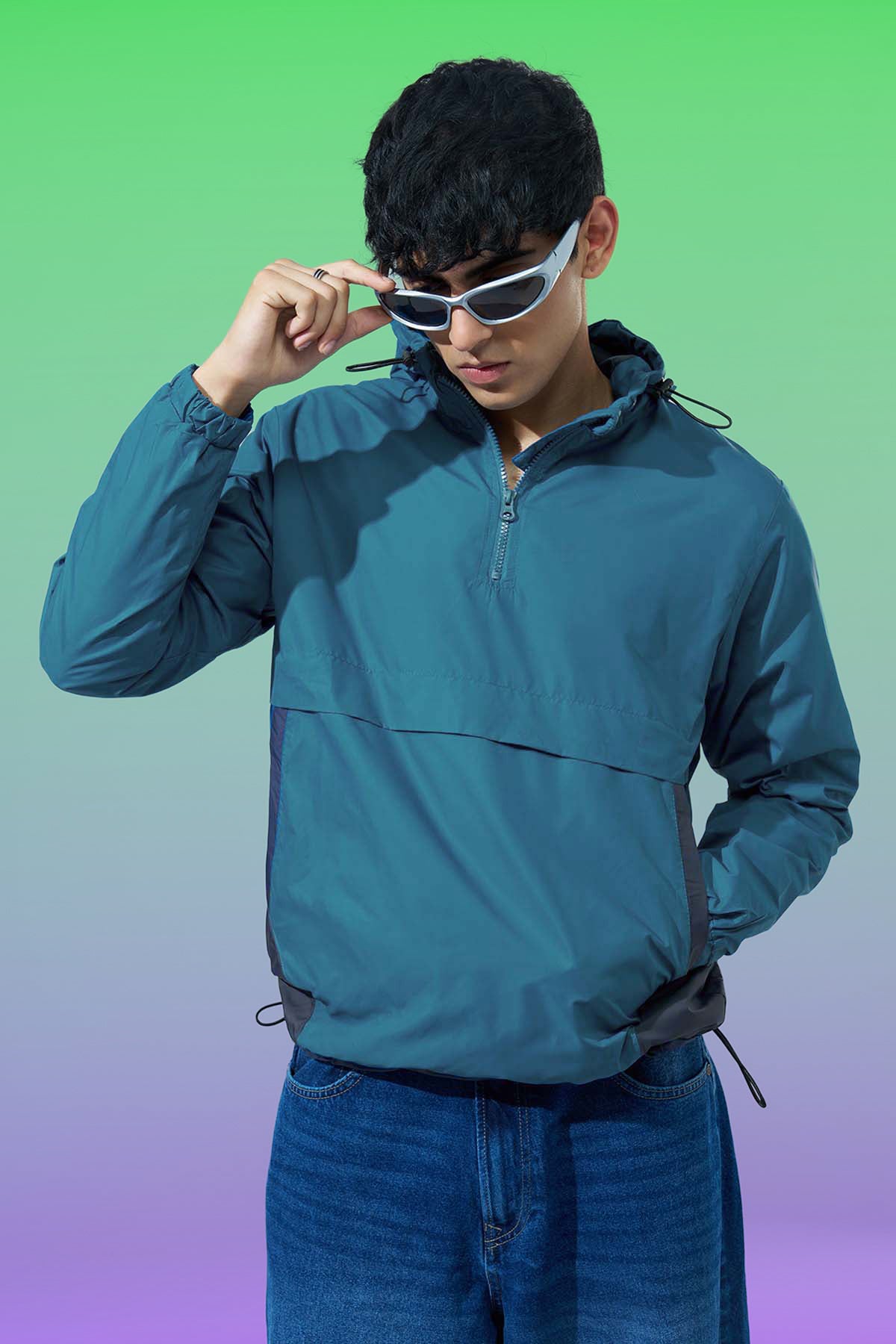 Blue Regular Fit Jacket for Men - Image 1